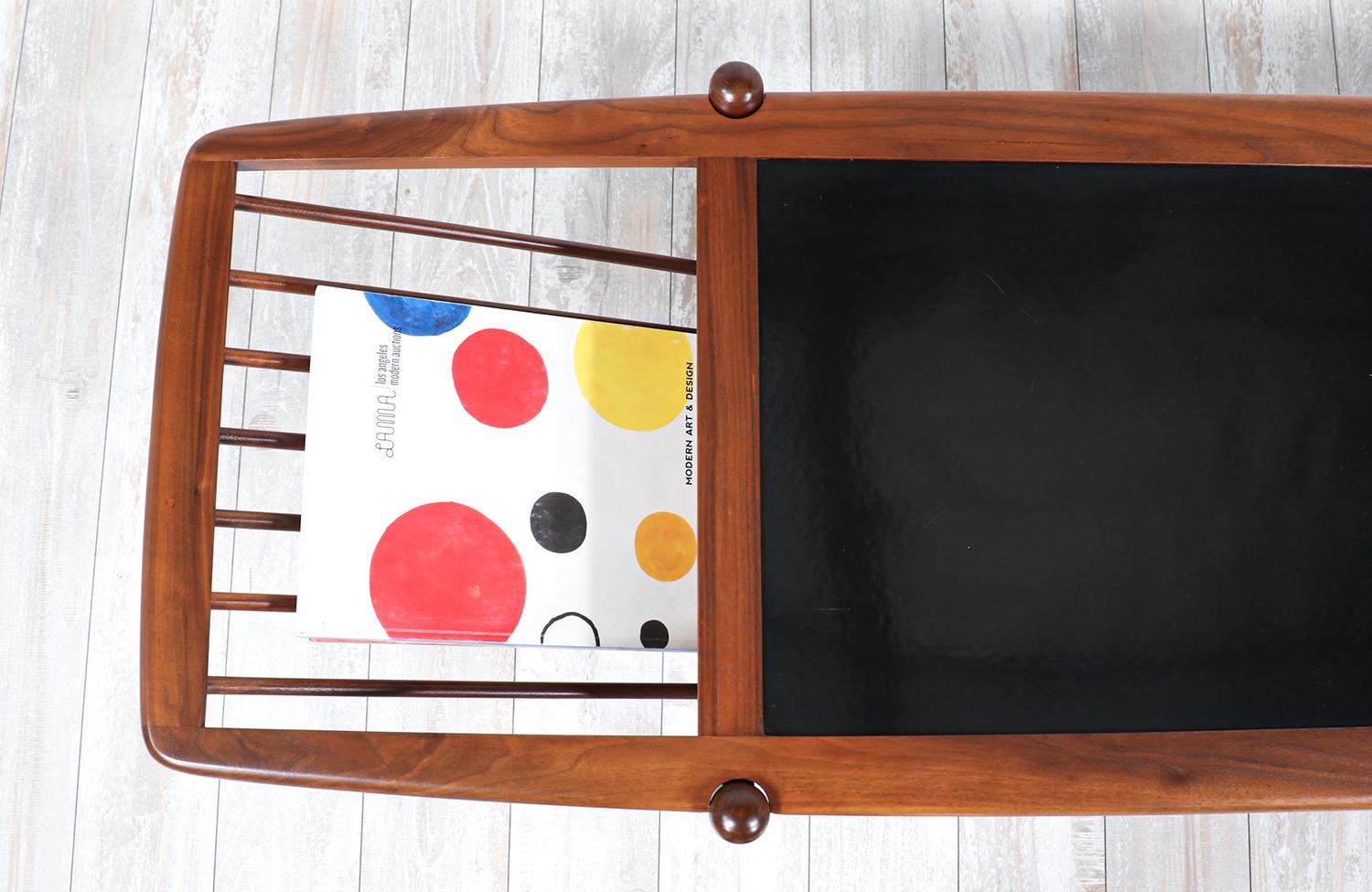 Arthur Umanoff Coffee Table with Magazine Rack for Washington Woodcraft In Excellent Condition In Los Angeles, CA