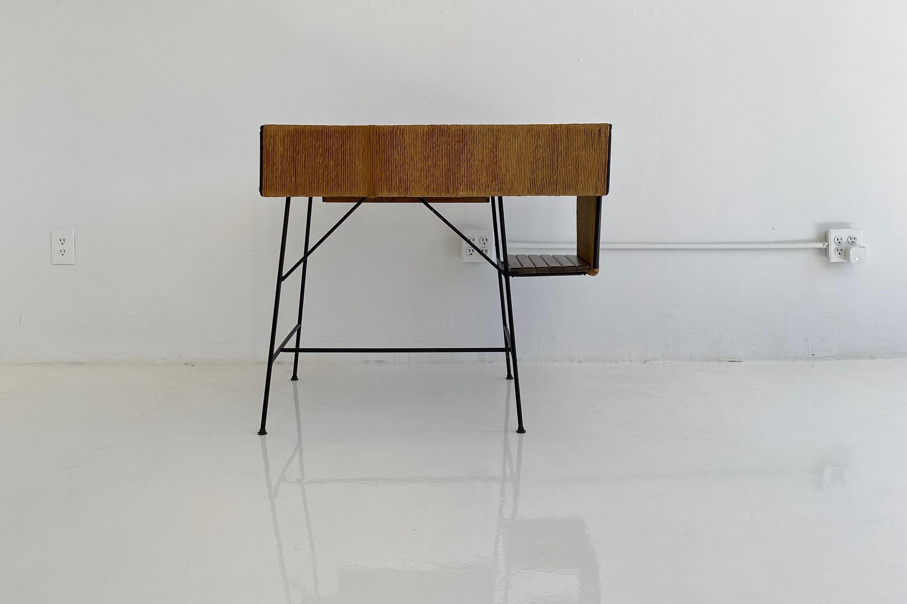 Wood Arthur Umanoff Desk and Chair For Sale