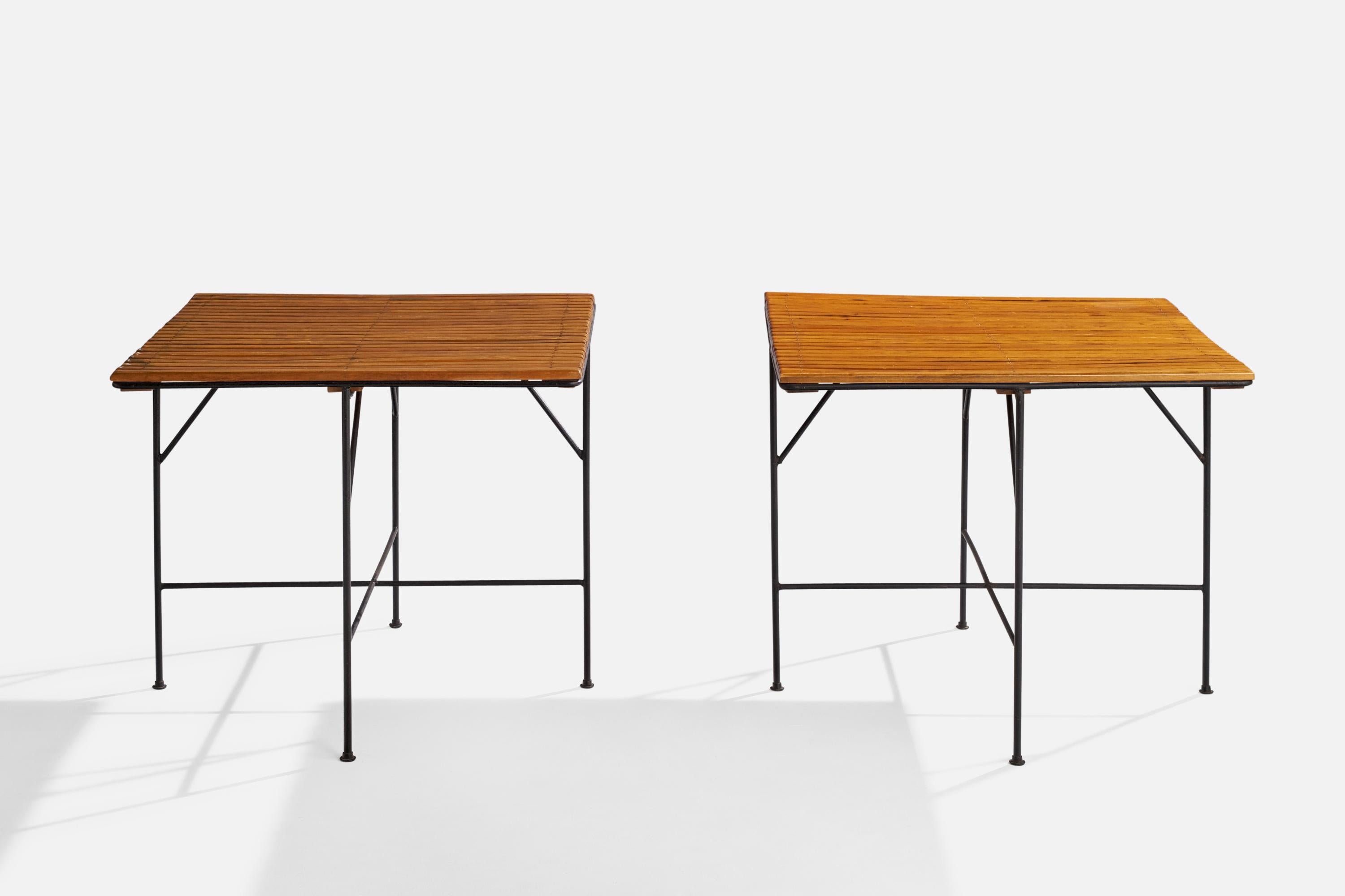 Mid-Century Modern Arthur Umanoff, Dinette Tables, Wood, Iron, USA, 1950s For Sale