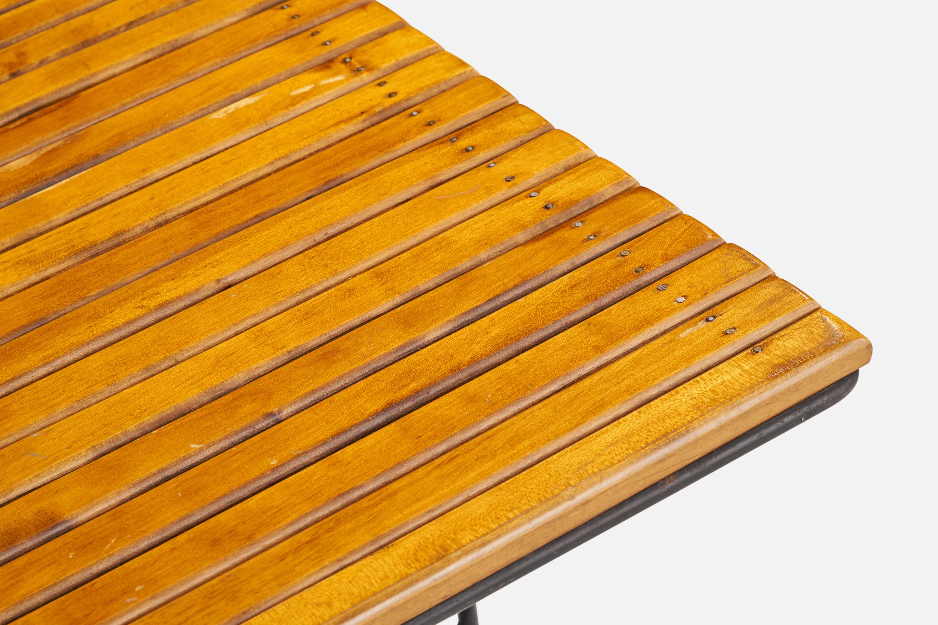 Arthur Umanoff, Dinette-Tische, Holz, Eisen, USA, 1950er Jahre (Mitte des 20. Jahrhunderts) im Angebot