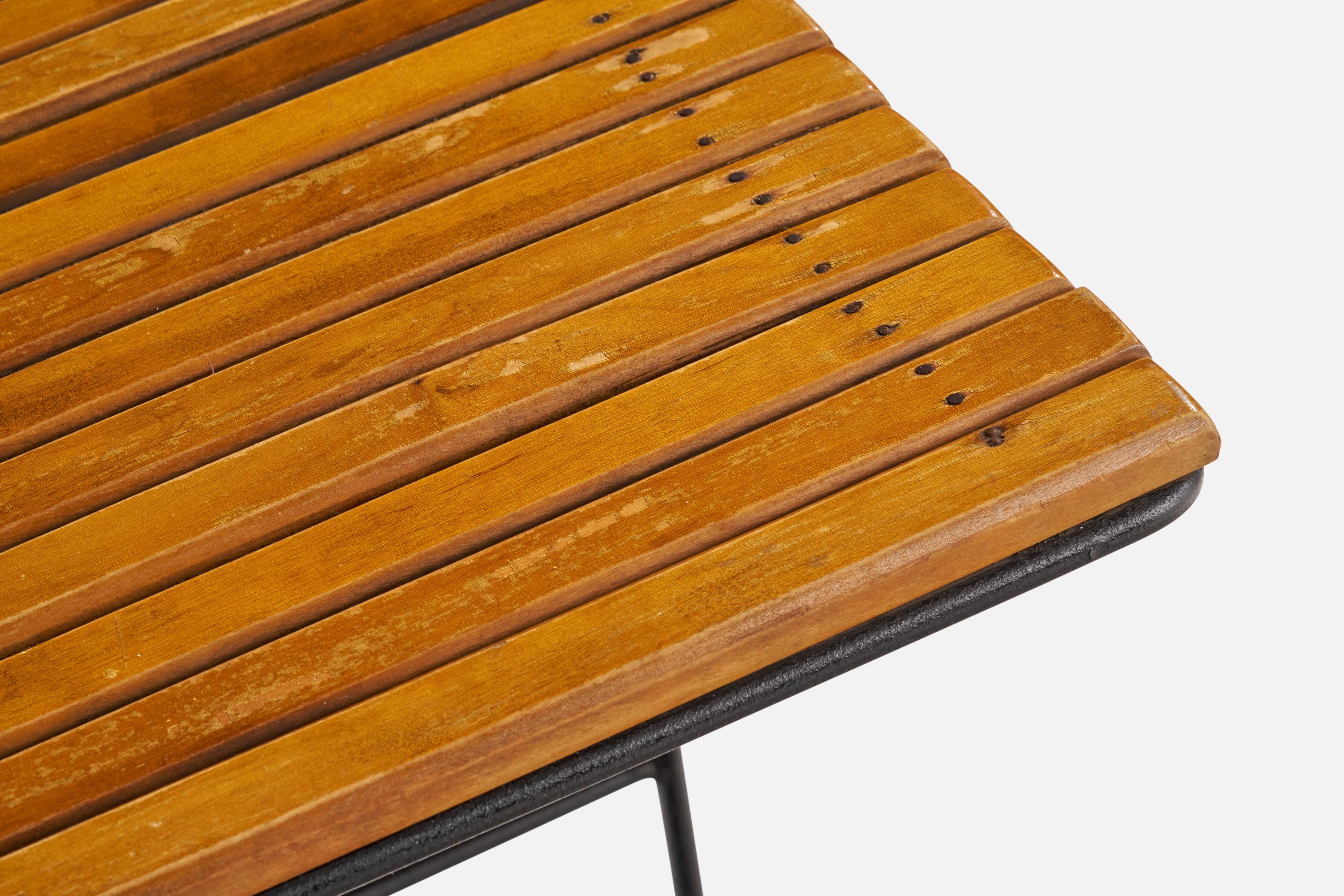 Arthur Umanoff, Dinette-Tische, Holz, Eisen, USA, 1950er Jahre im Angebot 1