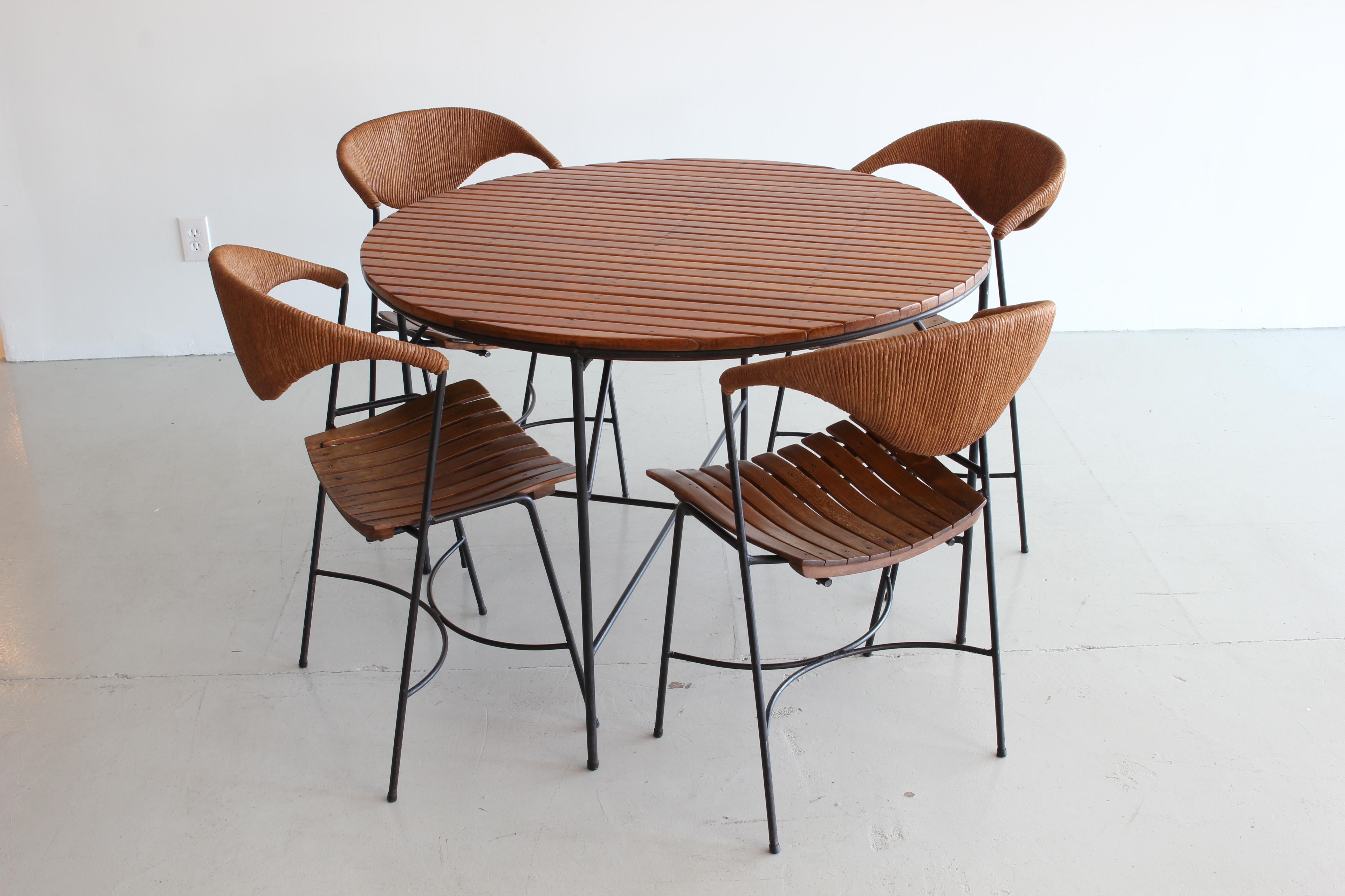 Arthur Umanoff Dining Table and Chairs In Good Condition In Beverly Hills, CA