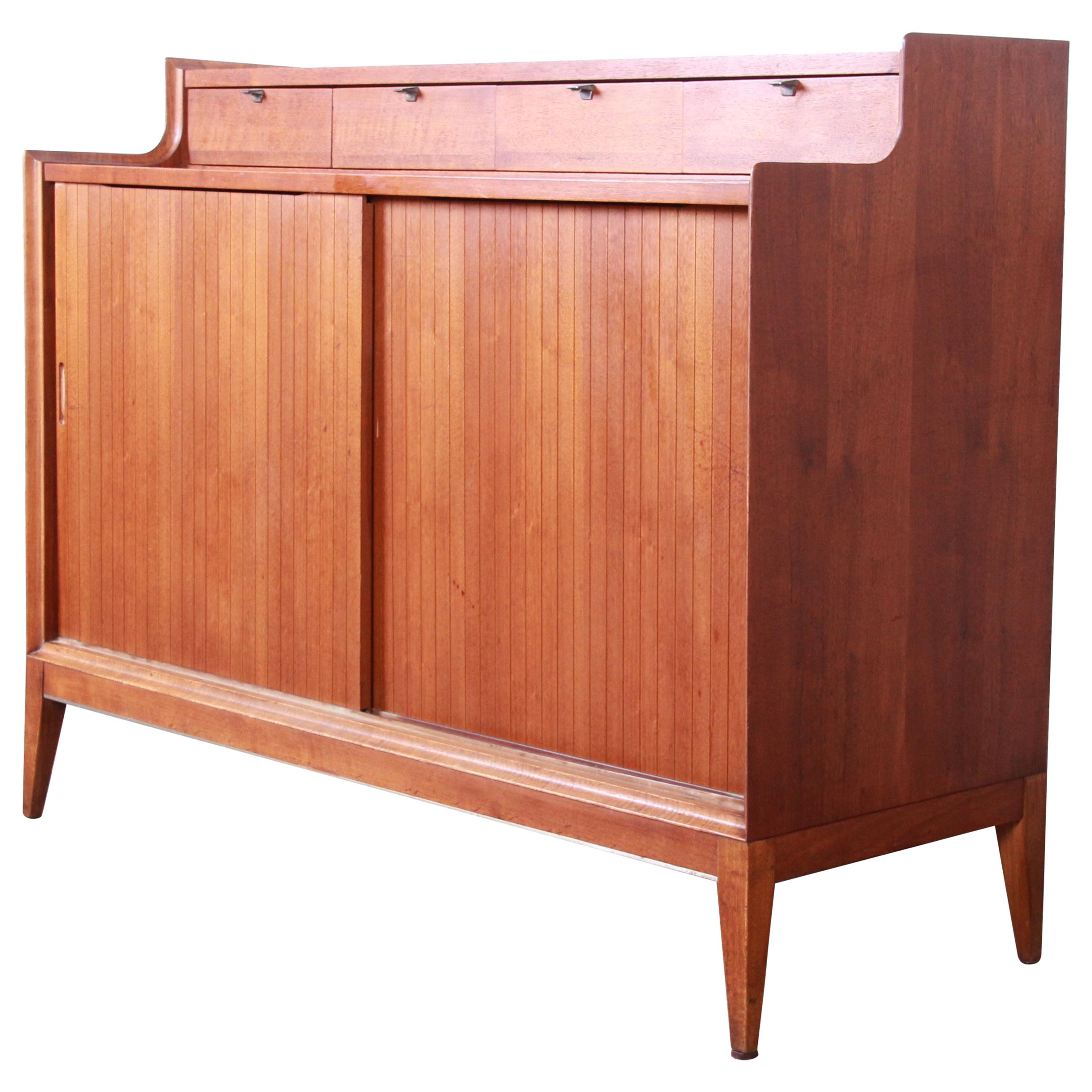 Arthur Umanoff for Cavalier Mid-Century Modern Walnut Sideboard Credenza, 1960s