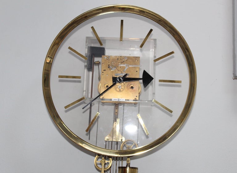 Arthur Umanoff for Howard Miller Lucite Wall Clock at 1stDibs
