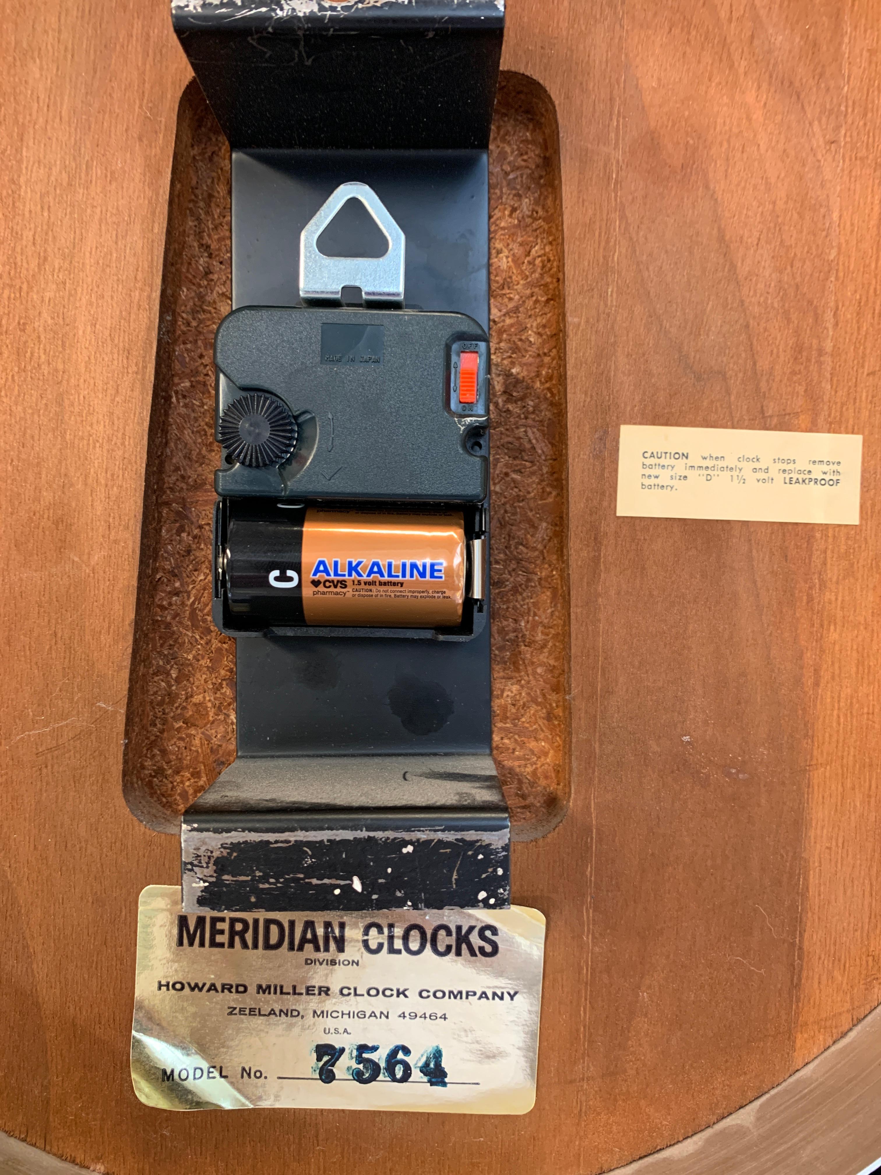 Machine-Made Arthur Umanoff for Howard Miller Meridian Clock