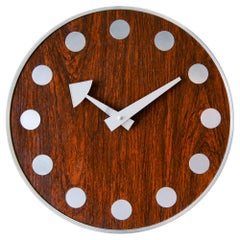 Arthur Umanoff for Howard Miller Rosewood 'Meridian' Wall Clock, circa 1970