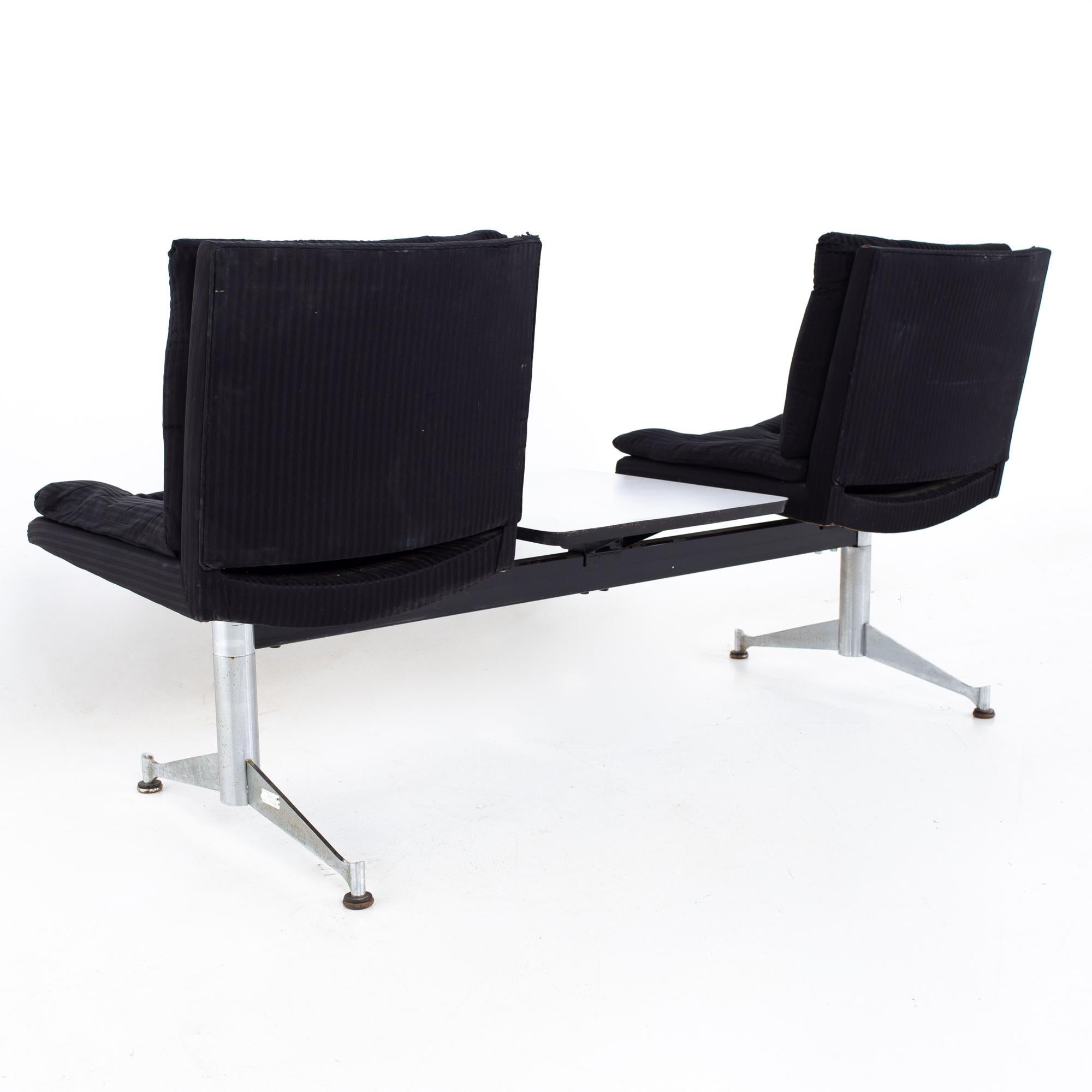 Arthur Umanoff for Madison Furniture Mid Century Modular 2 Seater Bench For Sale 3