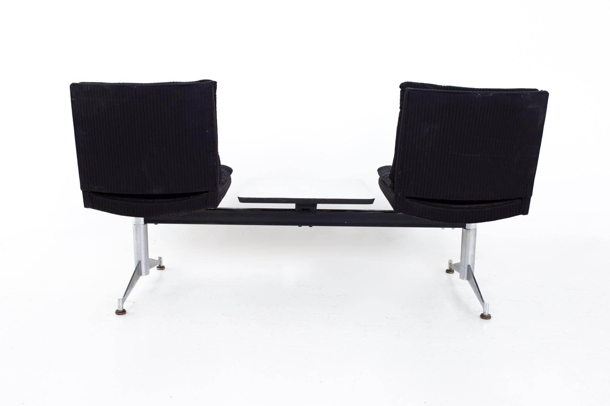 Arthur Umanoff for Madison Furniture Mid Century Modular 2 Seater Bench For Sale 5