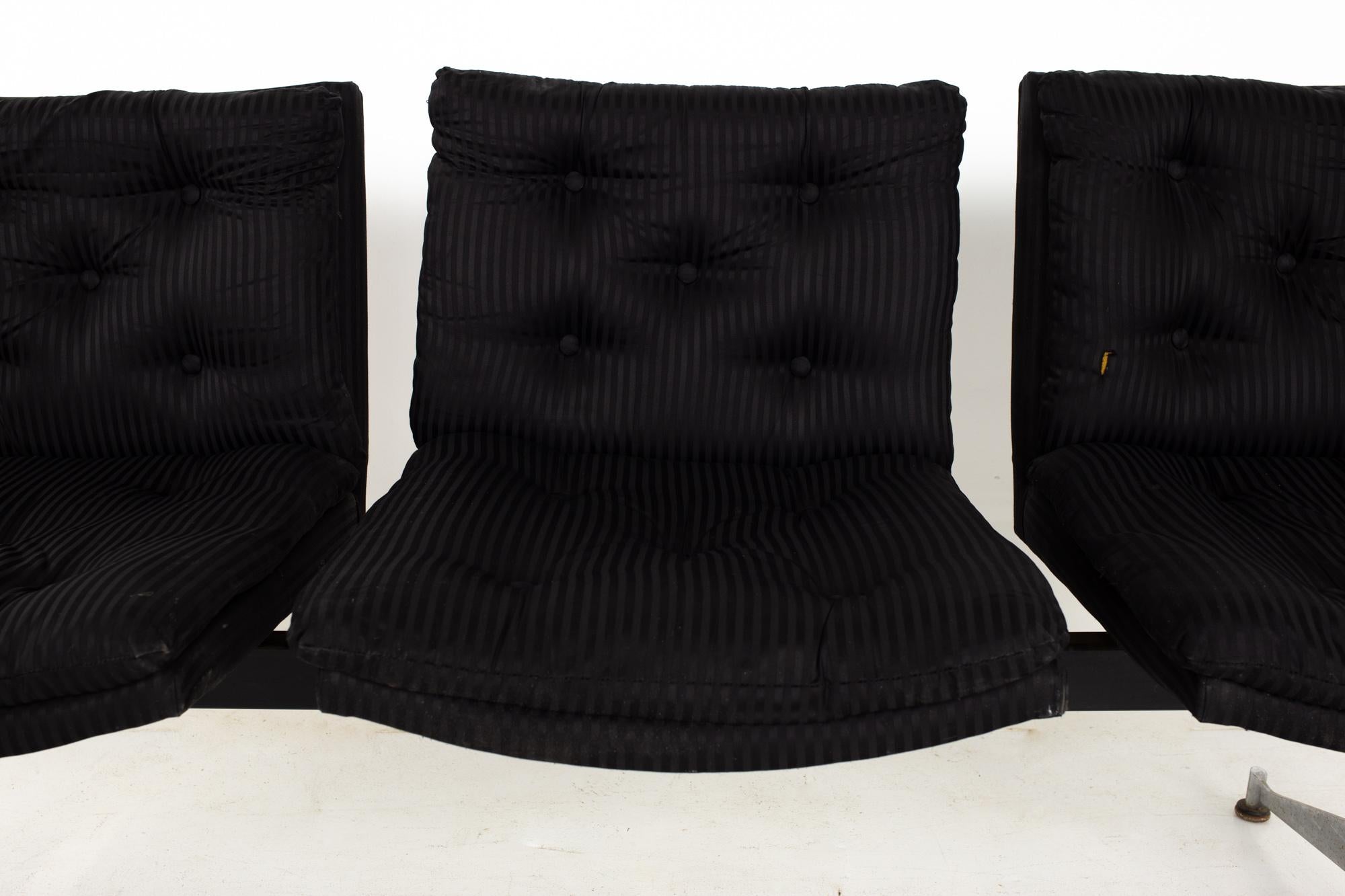 Tissu d'ameublement Banc à assise modulaire mi-siècle Arthur Umanoff pour Madison Furniture en vente