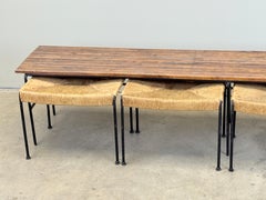 Arthur Umanoff for Raymor Bench with Nesting Stools