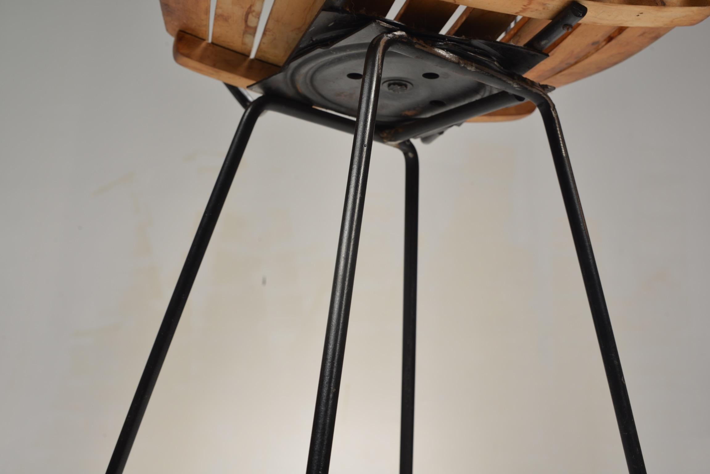 Arthur Umanoff for Raymor Iron Swivel Bar stools For Sale 4