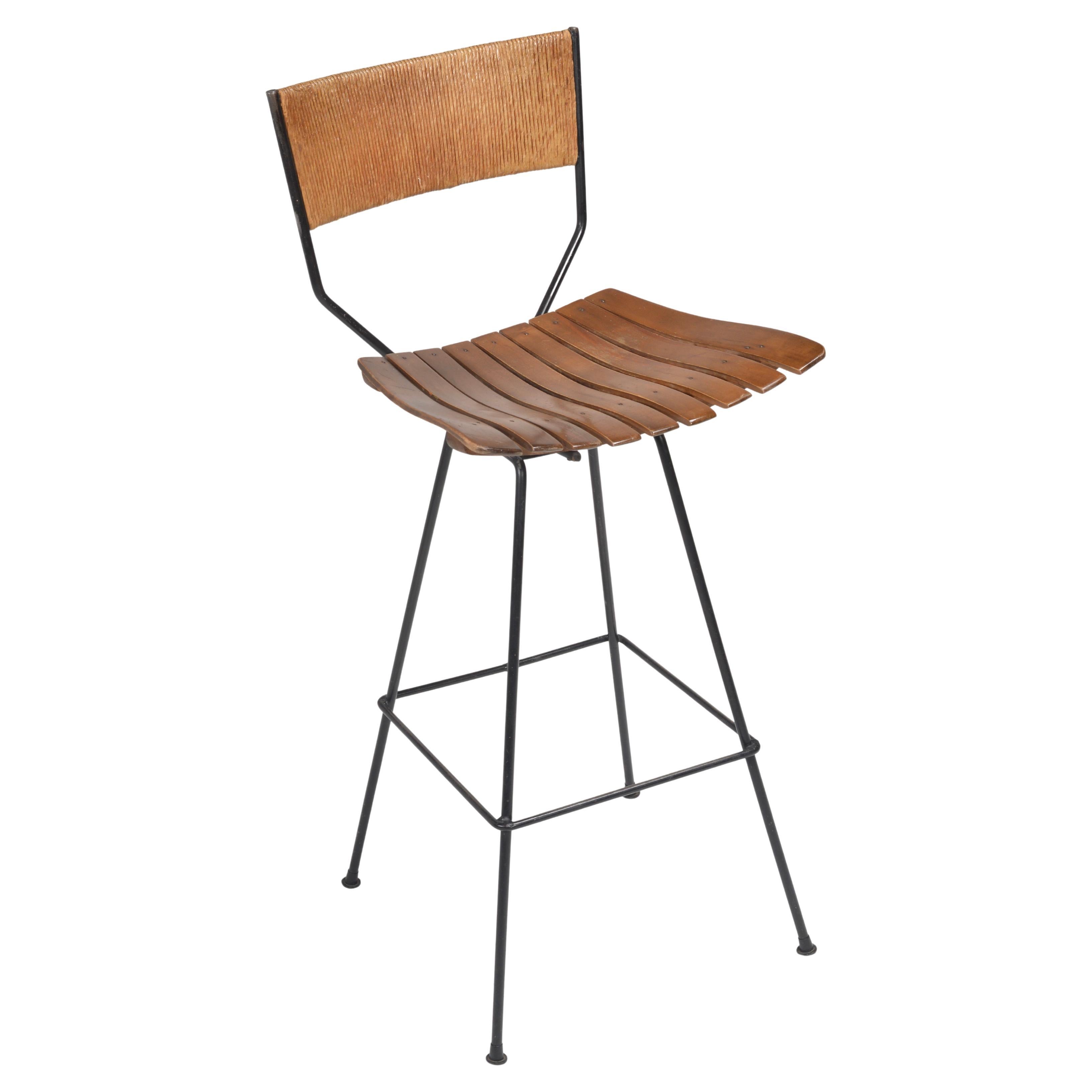 Arthur Umanoff for Raymor Iron Swivel Bar stools For Sale