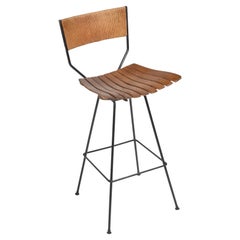Arthur Umanoff for Raymor Iron Swivel Bar stools
