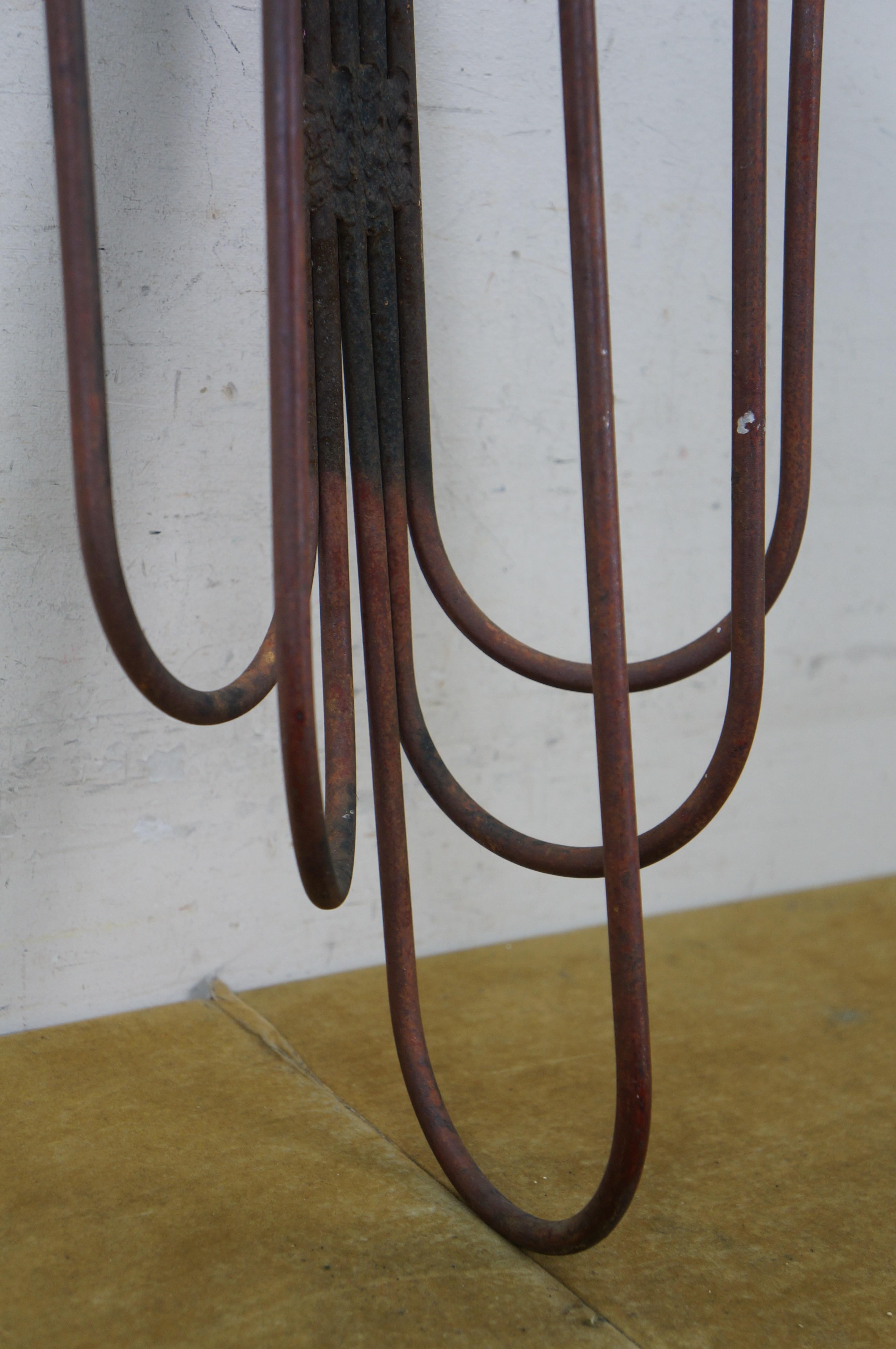 Arthur Umanoff für Raymor Rot Schmiedeeisen Wandleuchter Kandelaber 30