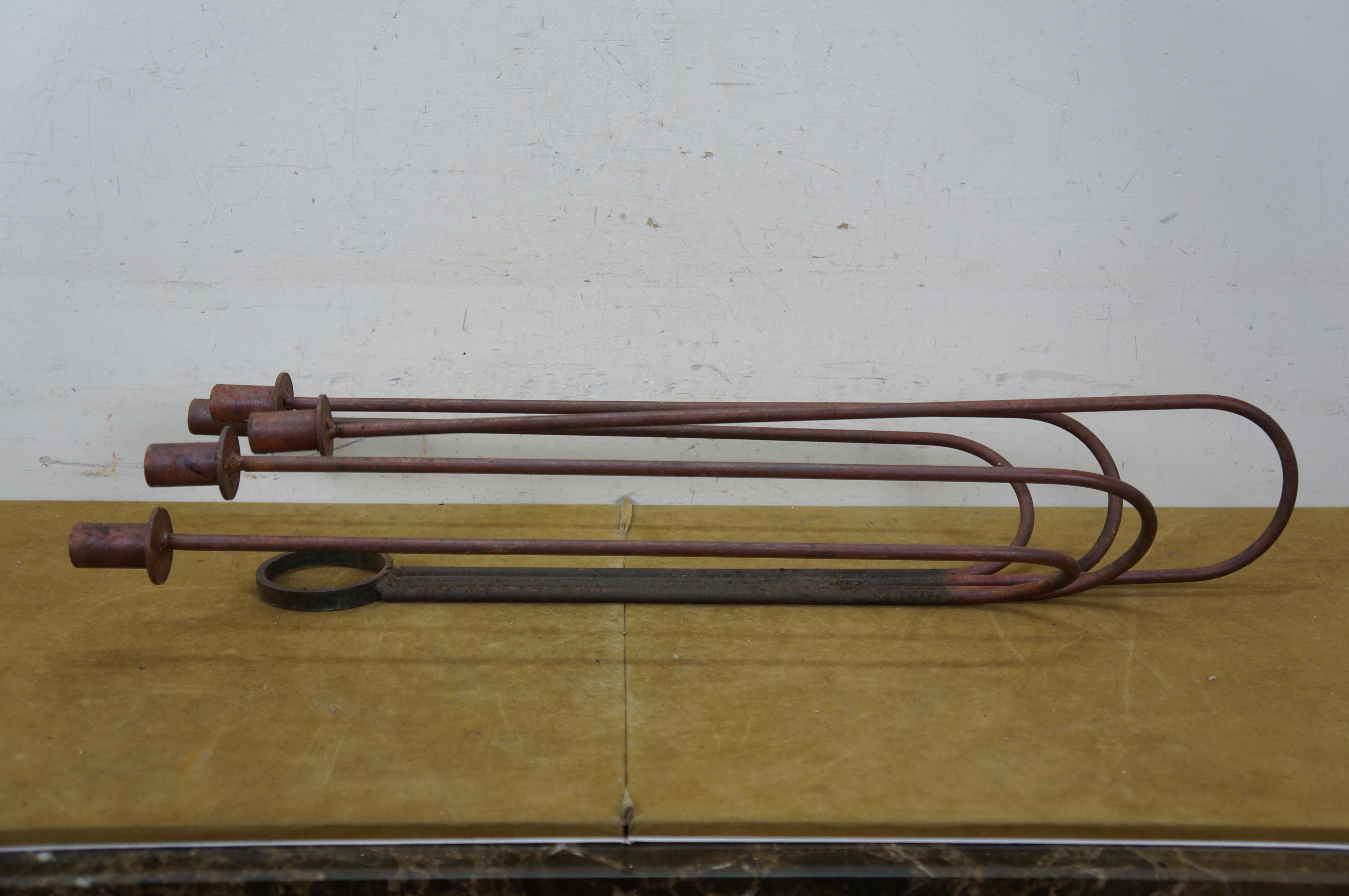 Arthur Umanoff für Raymor Rot Schmiedeeisen Wandleuchter Kandelaber 30