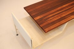 Arthur Umanoff for Raymor Redwood Slat and Iron Coffee/cocktail Table
