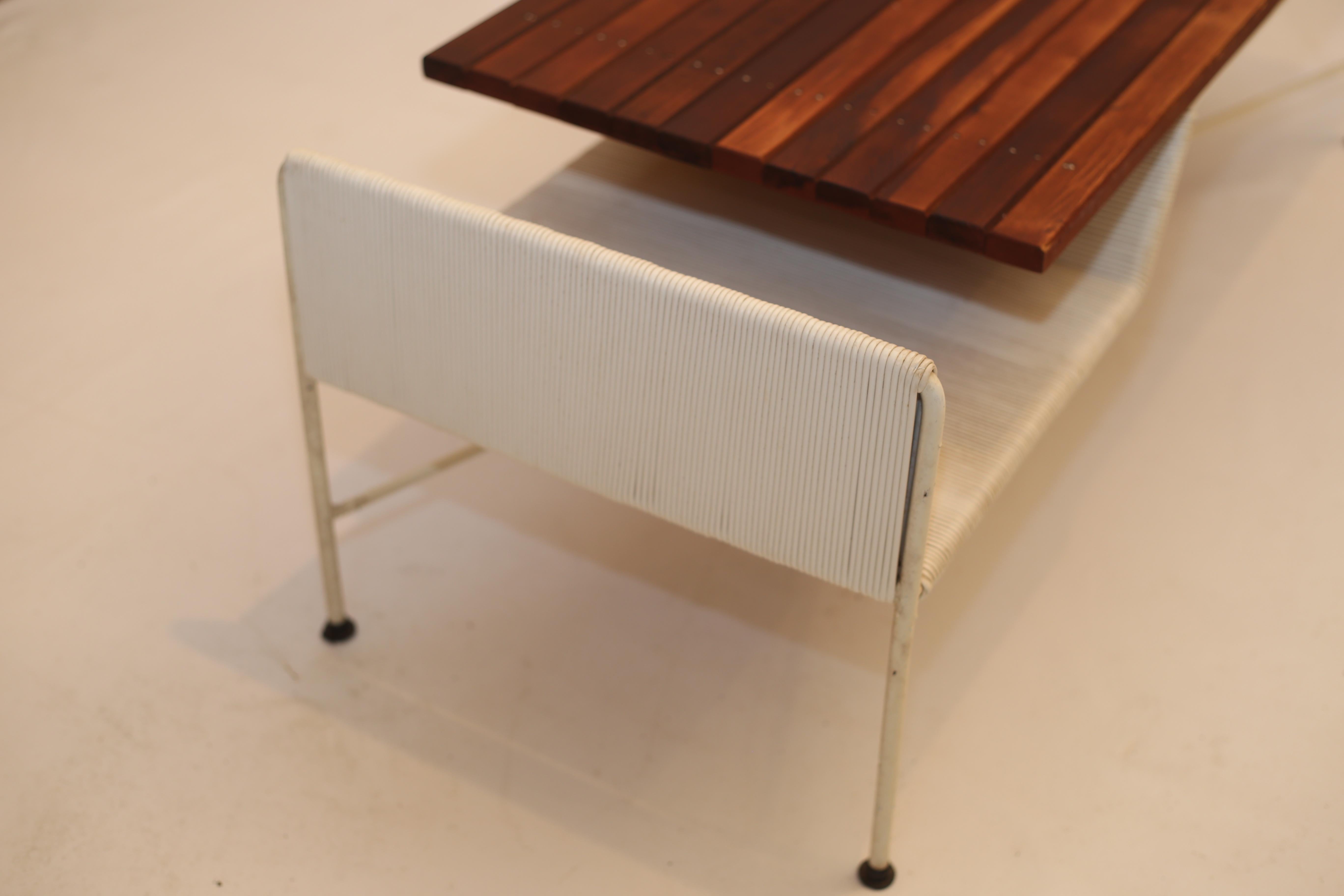 Arthur Umanoff for Raymor Redwood Slat and Iron Coffee/cocktail Table In Excellent Condition In Southampton, NJ