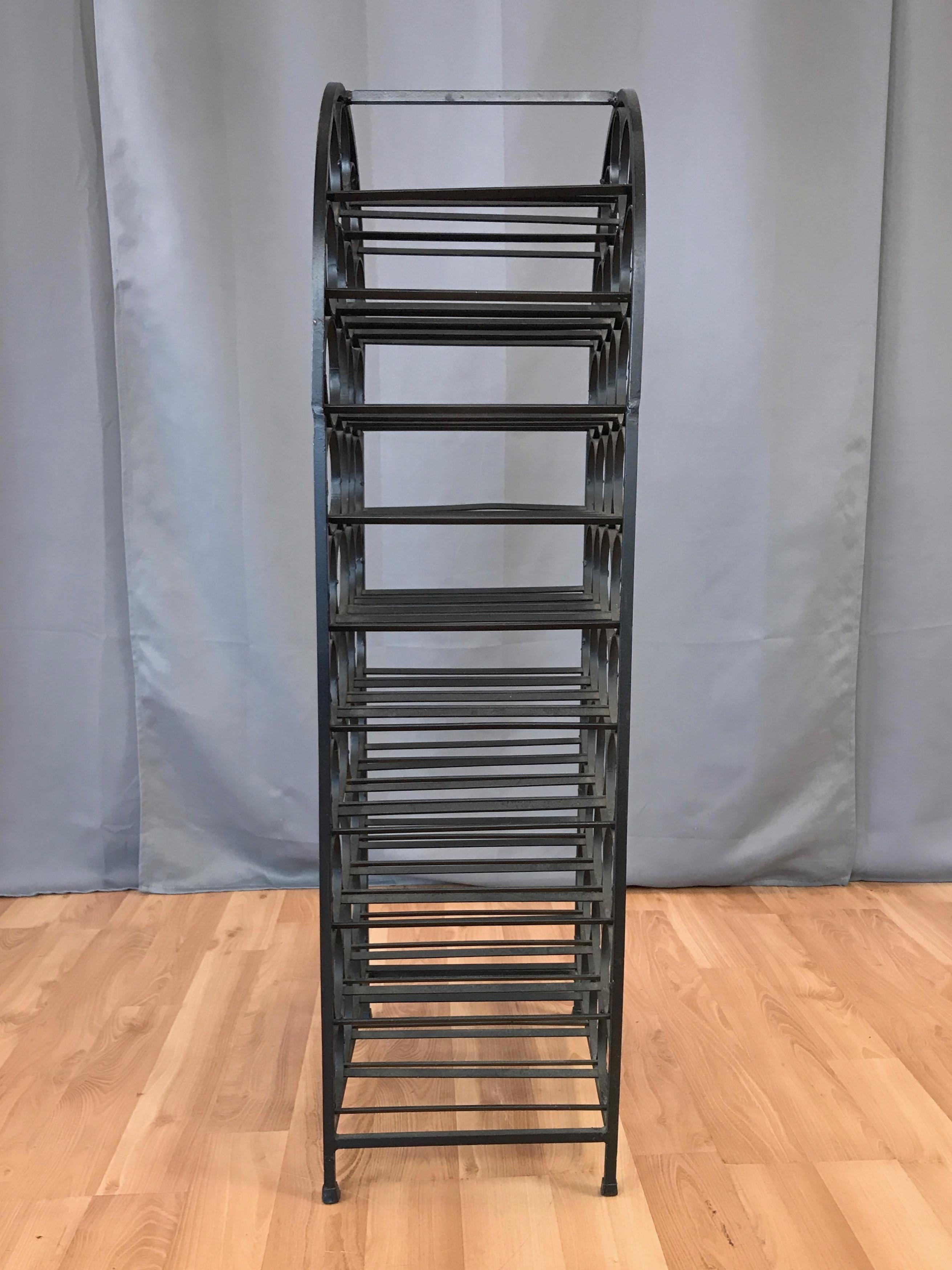 Arthur Umanoff for Shaver Howard 39-Bottle Wrought Iron Wine Rack 4