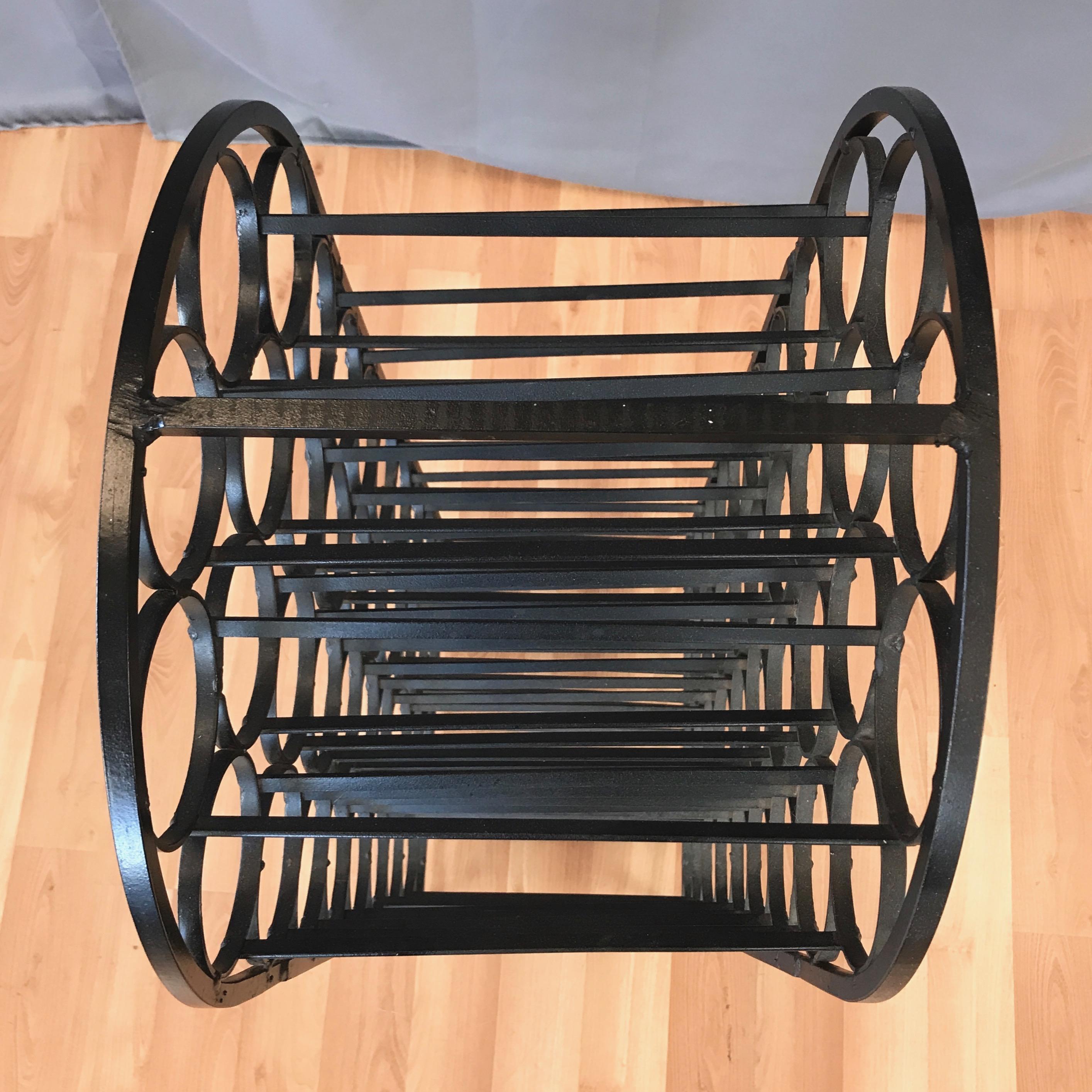 Arthur Umanoff for Shaver Howard 39-Bottle Wrought Iron Wine Rack 5