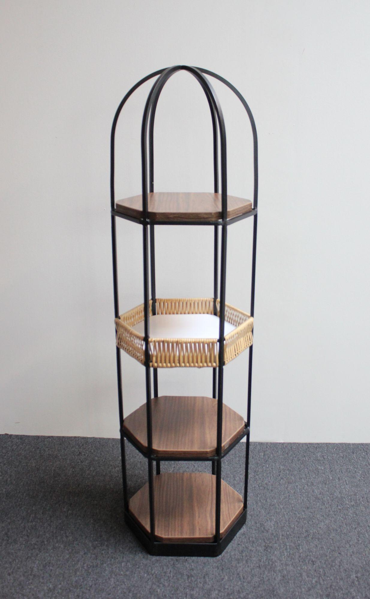 Mid-Century Modern Arthur Umanoff for Shaver Howard Iron Freestanding Shelving Unit/Etagere