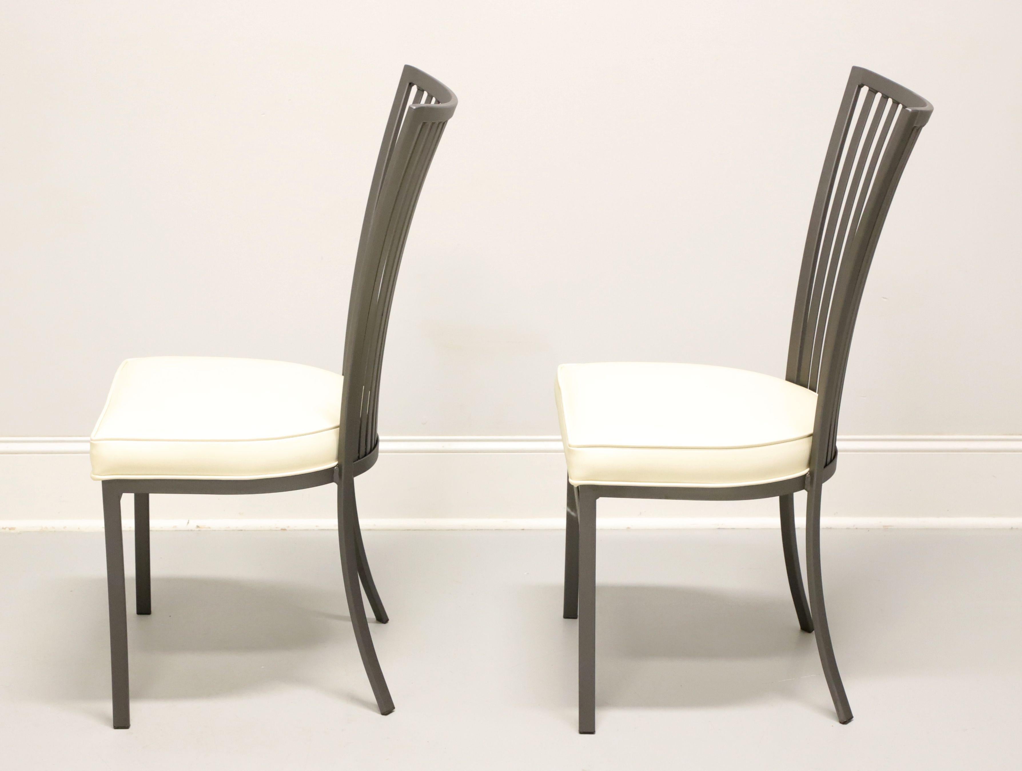 ARTHUR UMANOFF for Shaver-Howard MCM Modern Steel Dining Side Chairs - Pair A In Good Condition For Sale In Charlotte, NC