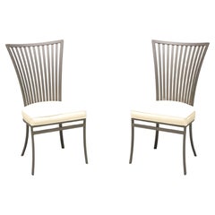 Retro ARTHUR UMANOFF for Shaver-Howard MCM Modern Steel Dining Side Chairs - Pair B