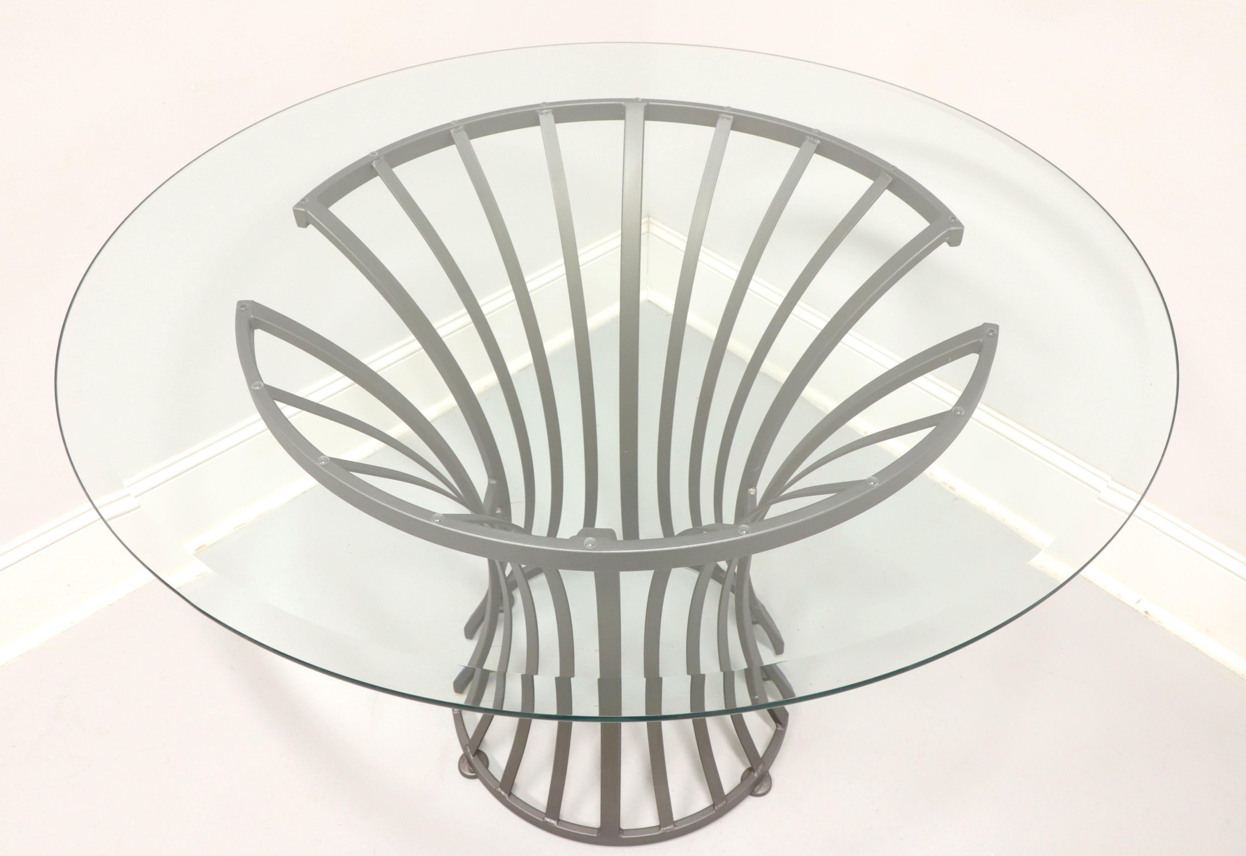 Mid-Century Modern ARTHUR UMANOFF for Shaver-Howard MCM Modern Steel & Glass Round Dining Table