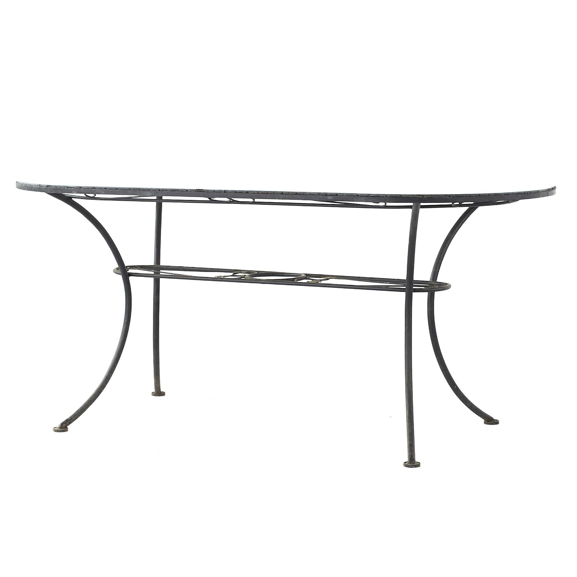 Mid-Century Modern Arthur Umanoff for Shaver Howard Midcentury Glass Top Dining Table For Sale