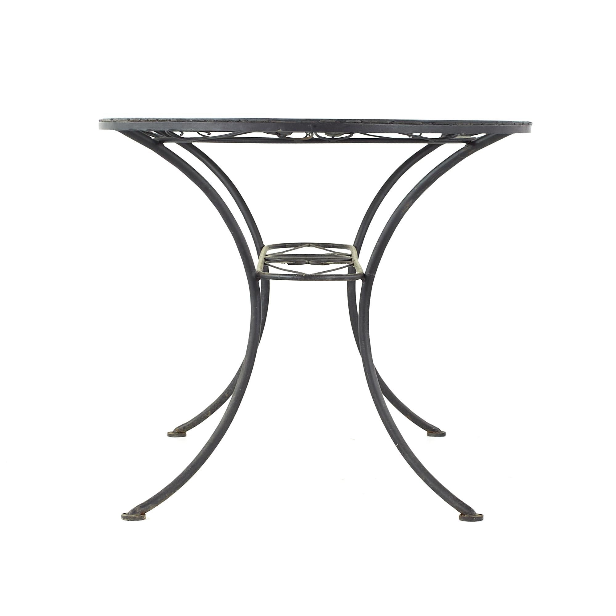 Arthur Umanoff for Shaver Howard Midcentury Glass Top Dining Table In Good Condition For Sale In Countryside, IL