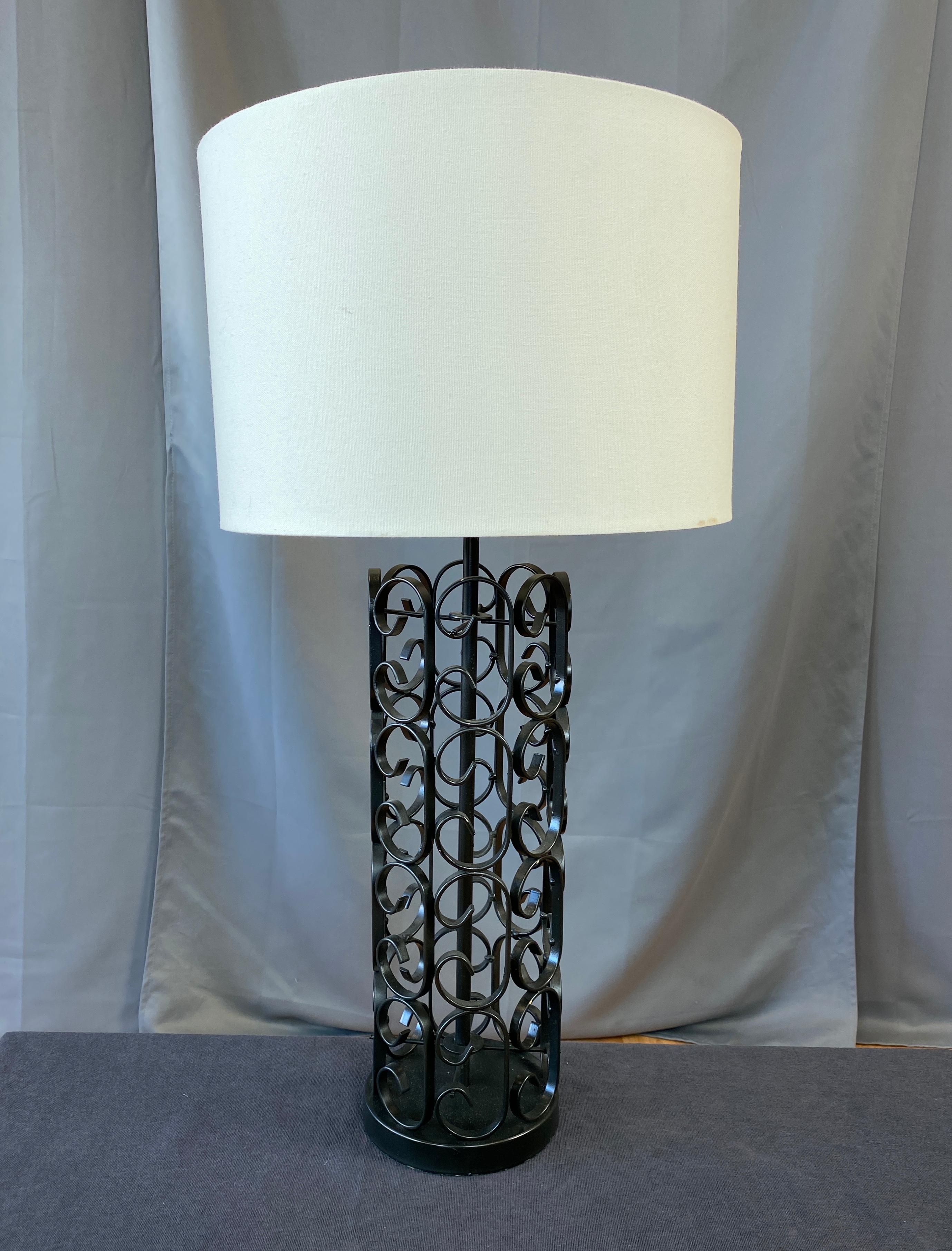 Mid-Century Modern Arthur Umanoff Granada Collection Black Table Lamp