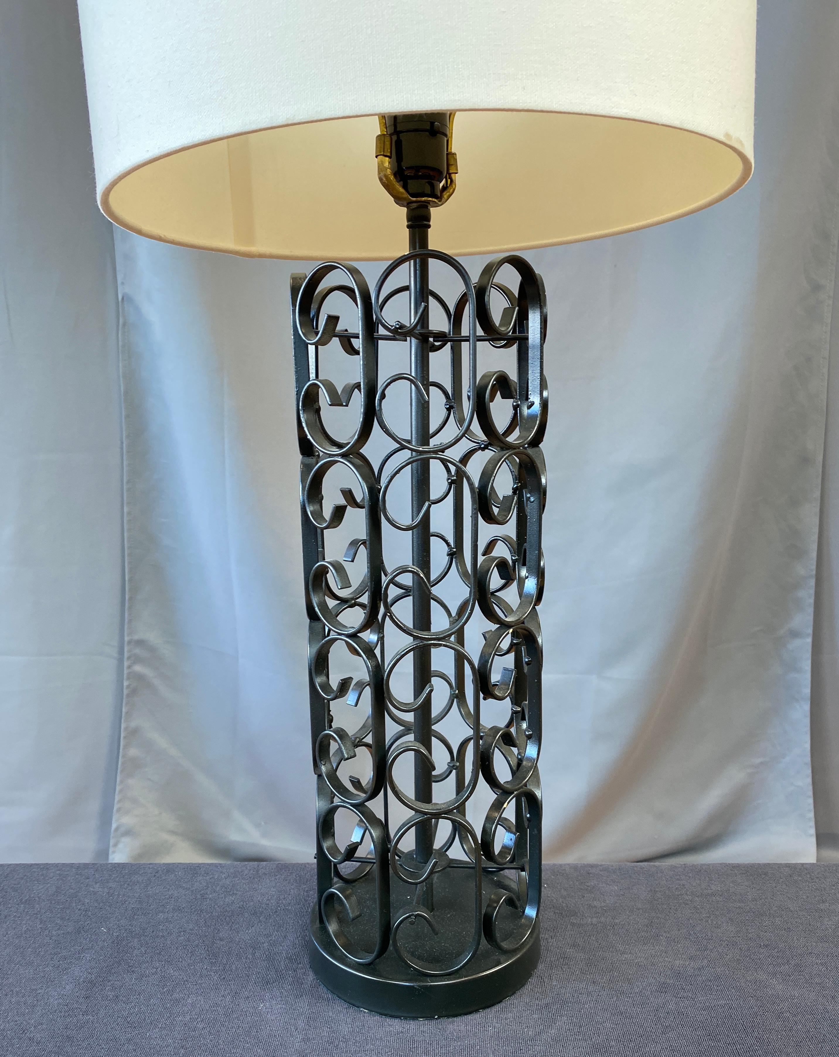 American Arthur Umanoff Granada Collection Black Table Lamp