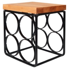 Arthur Umanoff Iron and Birch Wine Rack