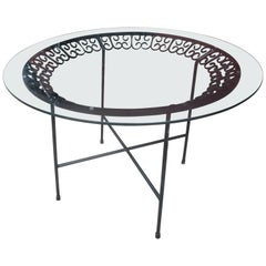 Arthur Umanoff Iron and Glass Table for Shaver Howard