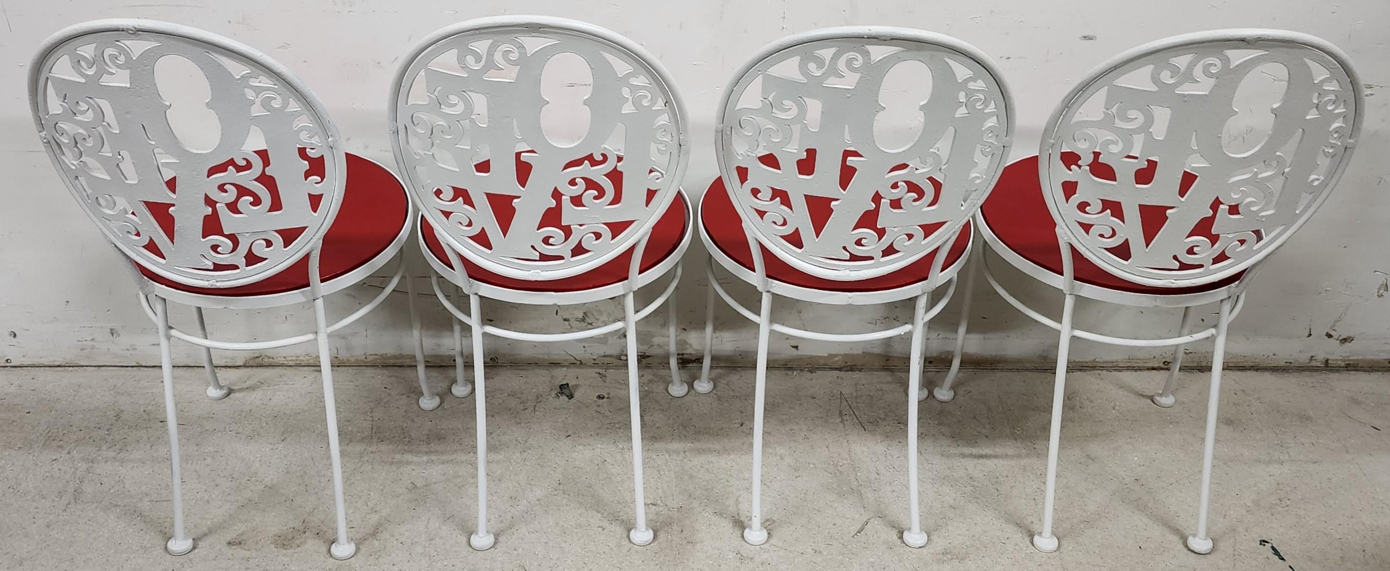 Arthur Umanoff Iron LOVE Chairs 1960s Set of 4 in vendita 6