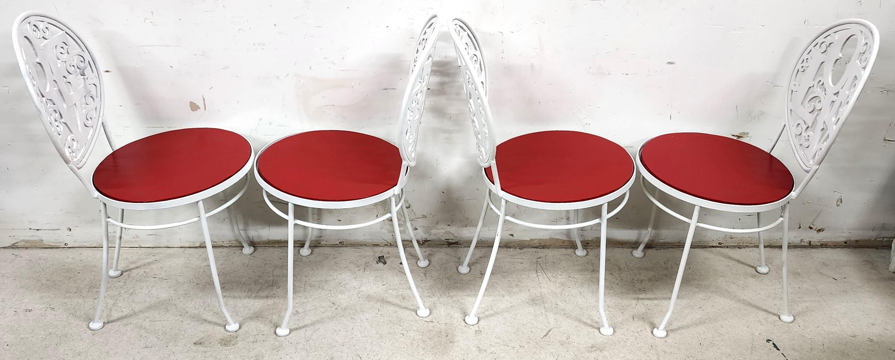 Arthur Umanoff Iron LOVE Chairs 1960s Set of 4 in vendita 9