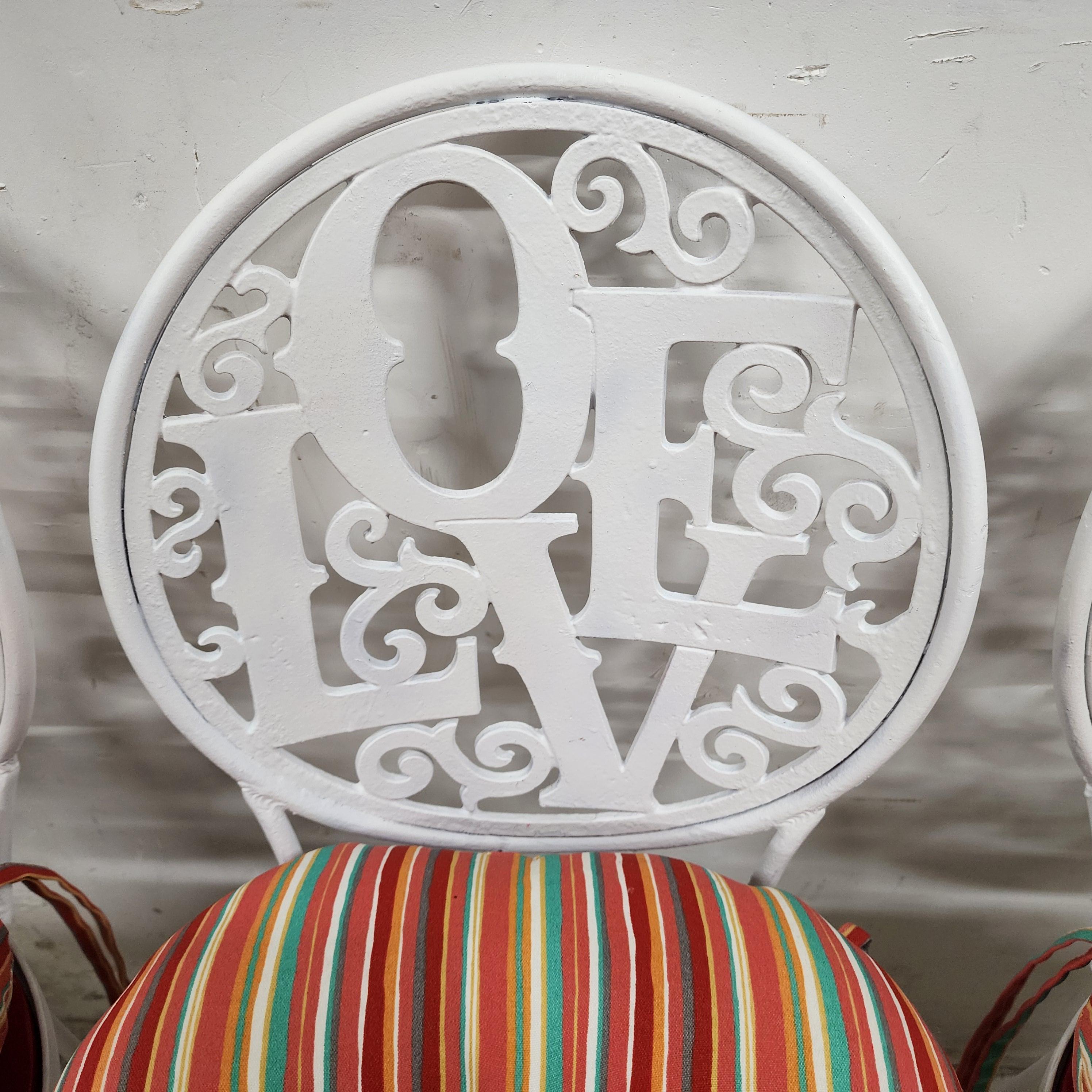 Arthur Umanoff Iron LOVE Chairs 1960s Set of 4 in vendita 1