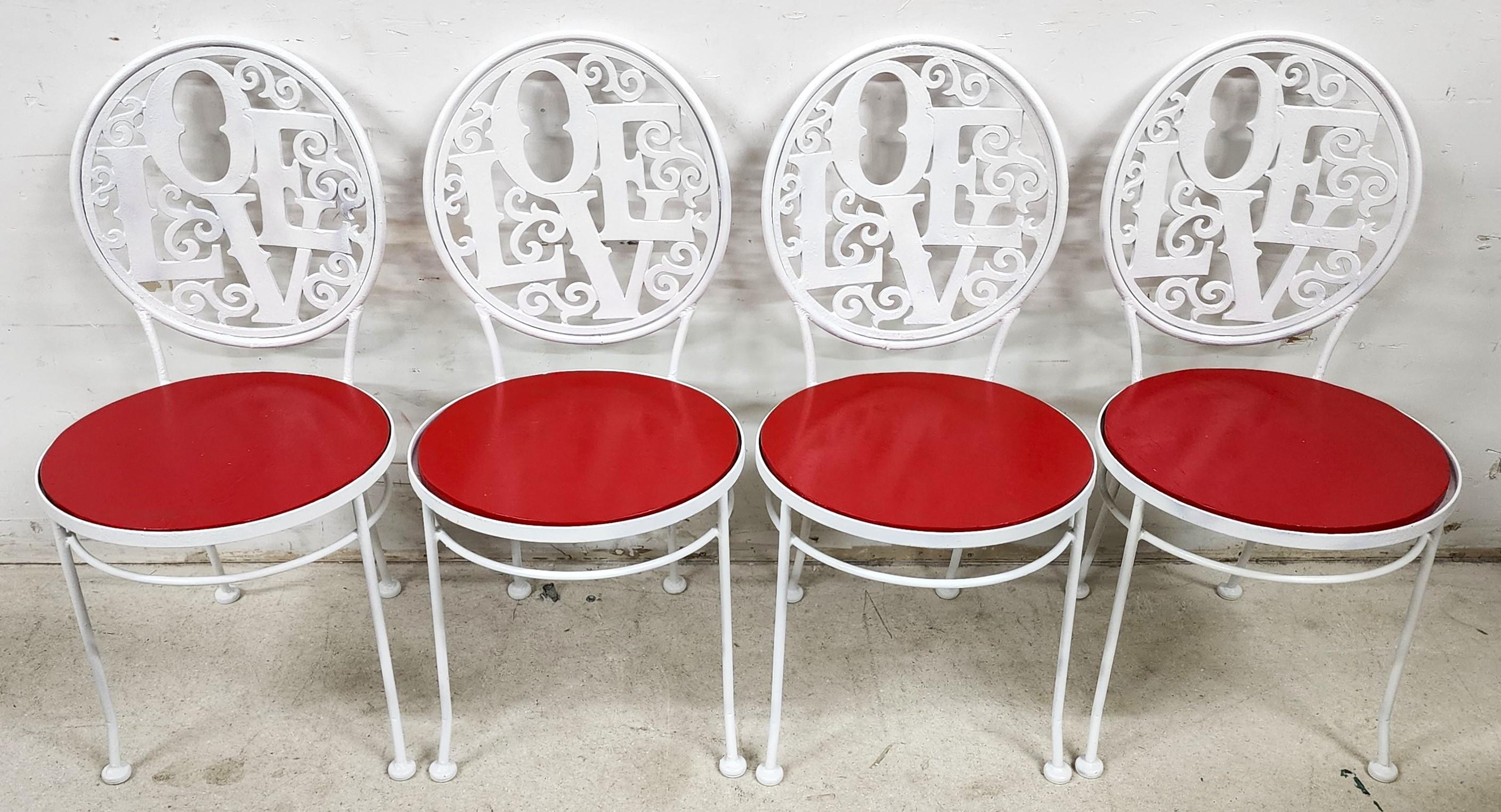 Arthur Umanoff Iron LOVE Chairs 1960s Set of 4 in vendita 2