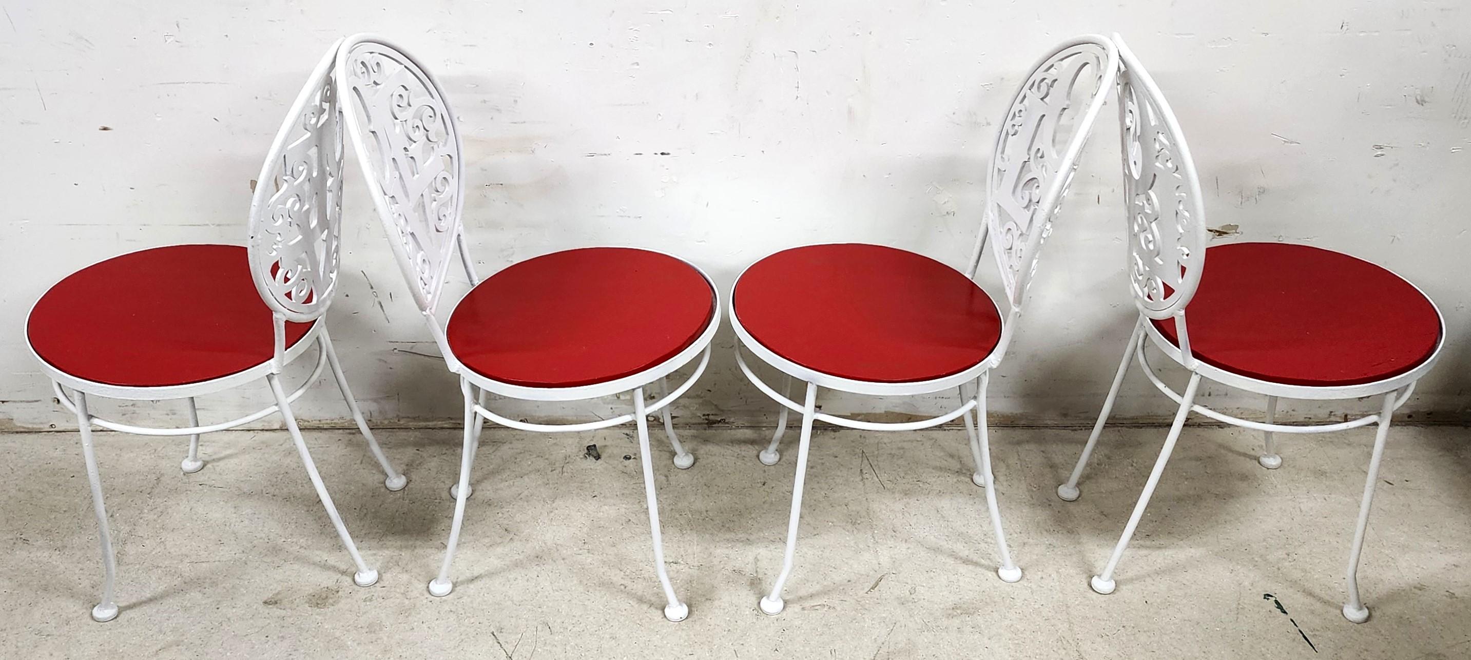 Arthur Umanoff Iron LOVE Chairs 1960s Set of 4 in vendita 3