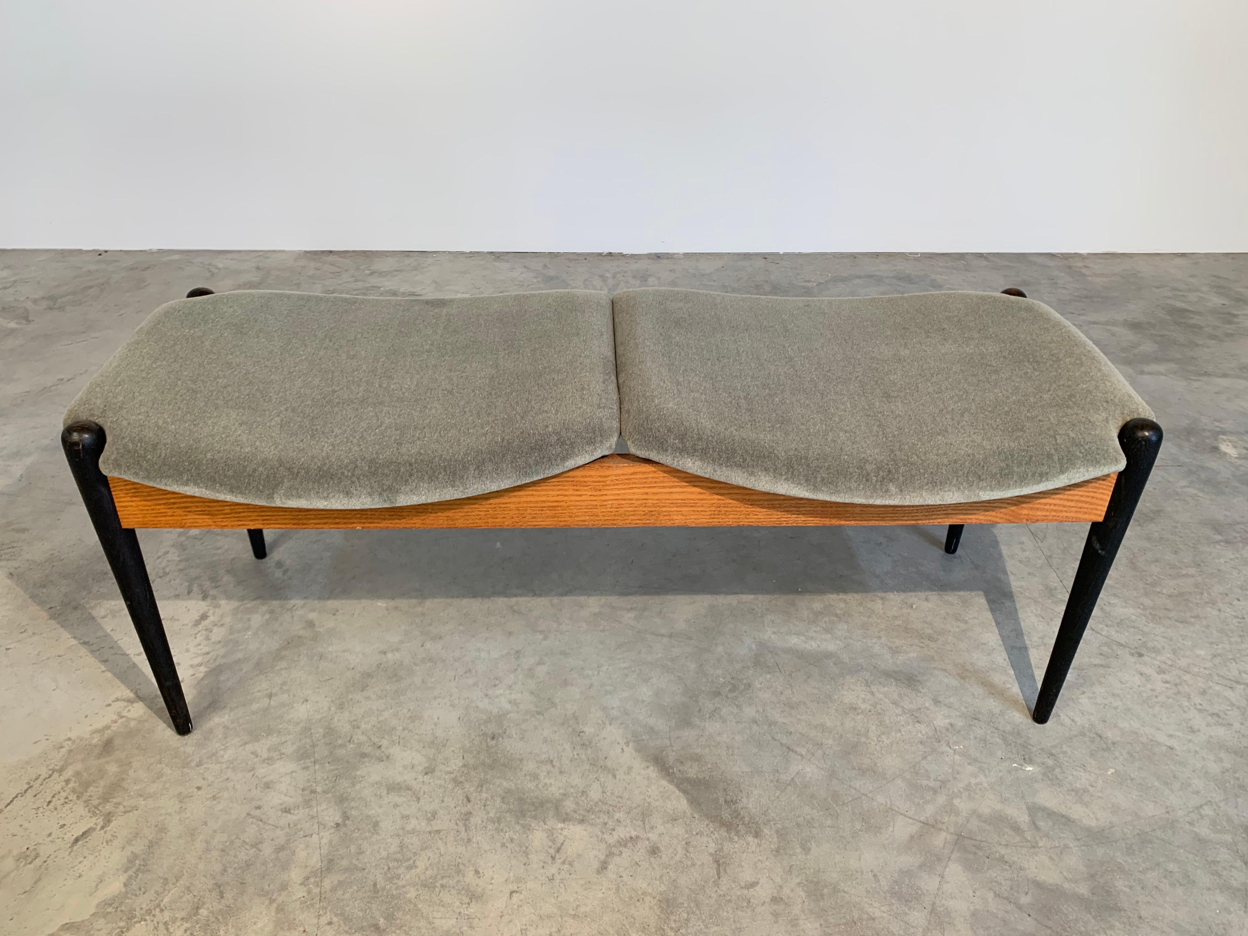 Mid-Century Modern Arthur Umanoff John Stuart Attr. Mid-Century 2 Seat Bench After Gio Ponti