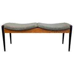 Arthur Umanoff John Stuart Attr. Mid-Century 2 Seat Bench After Gio Ponti