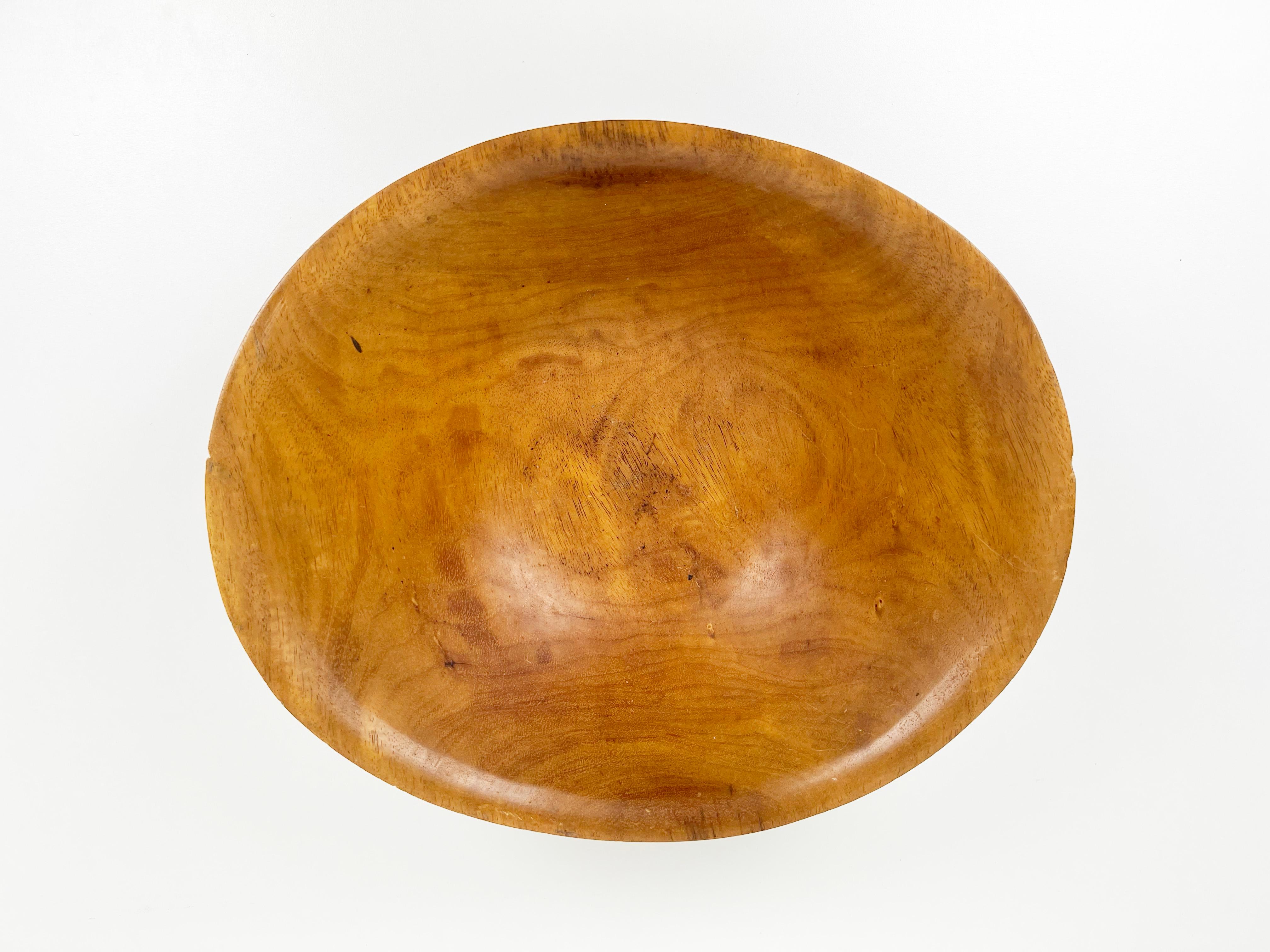 Arthur Umanoff Large Taverneau Wood Serving Bowl for Pantalcraft For Sale 3