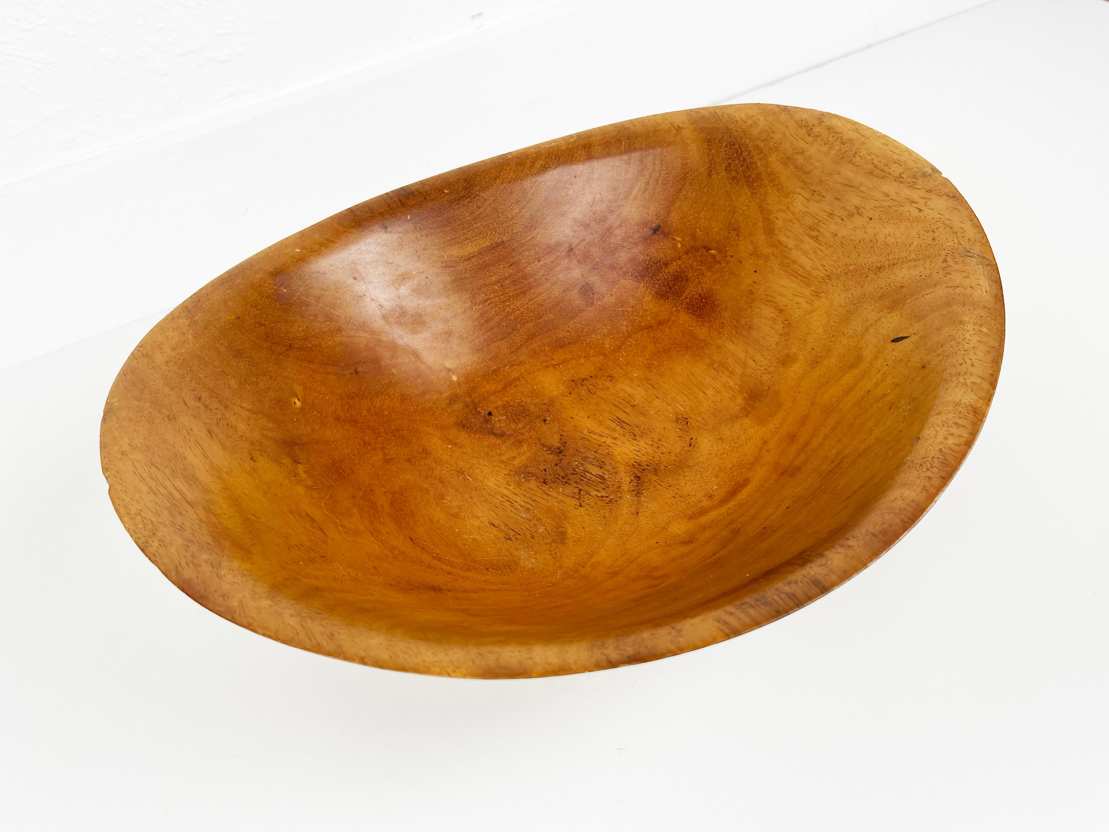 Mid-Century Modern Arthur Umanoff Large Taverneau Wood Serving Bowl for Pantalcraft For Sale