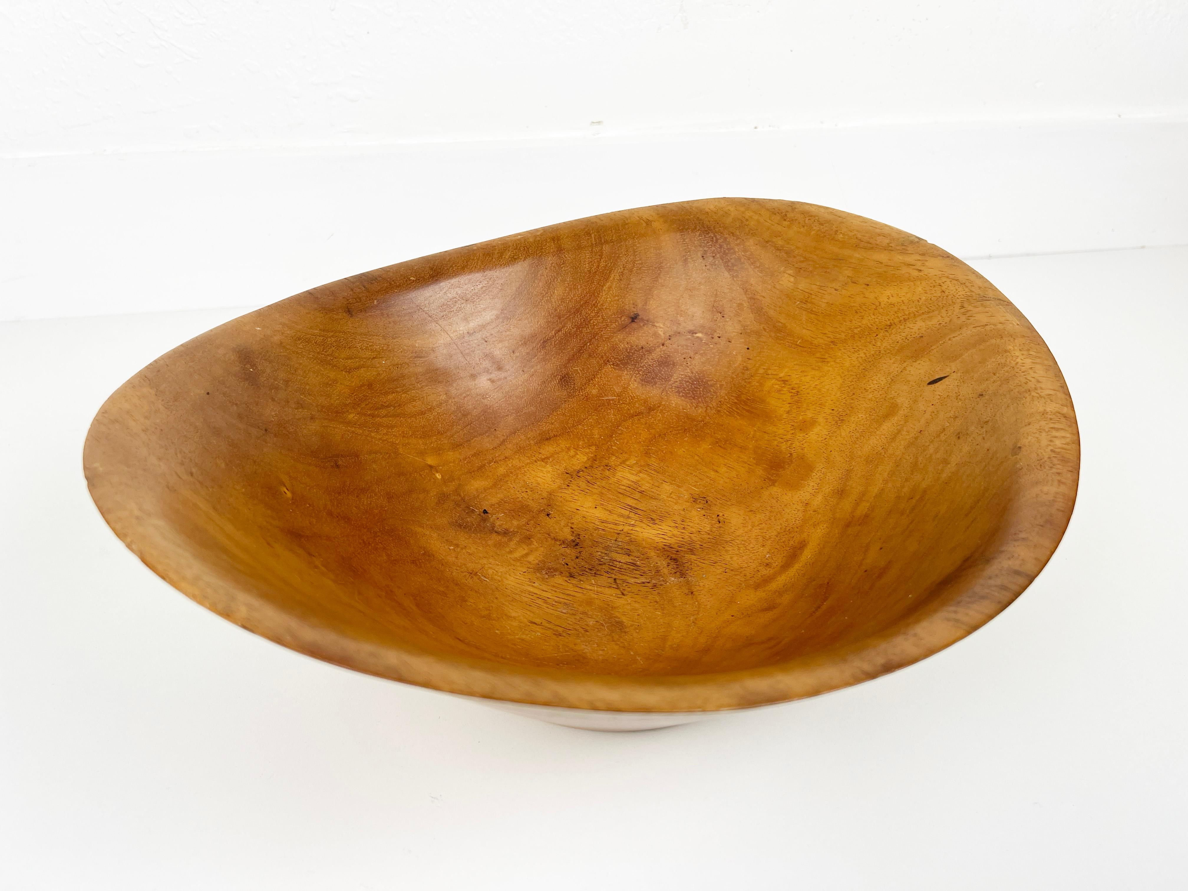Arthur Umanoff Large Taverneau Wood Serving Bowl for Pantalcraft In Good Condition For Sale In Fort Lauderdale, FL