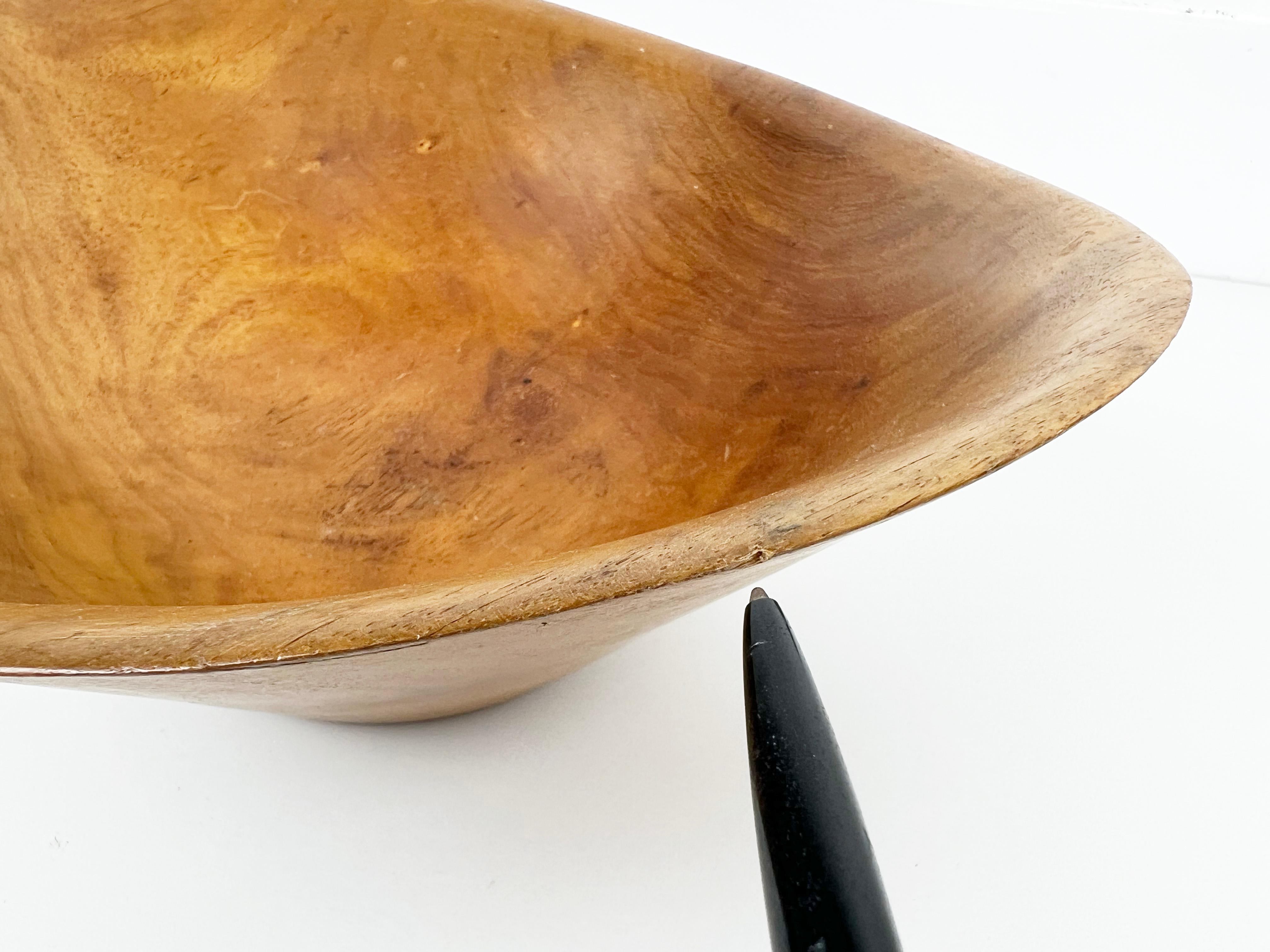 Hardwood Arthur Umanoff Large Taverneau Wood Serving Bowl for Pantalcraft For Sale