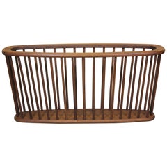 Arthur Umanoff Large Walnut Magazine Rack