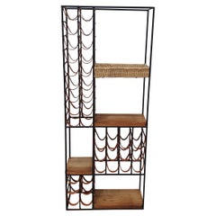 Arthur Umanoff Leather & Iron Wine Rack