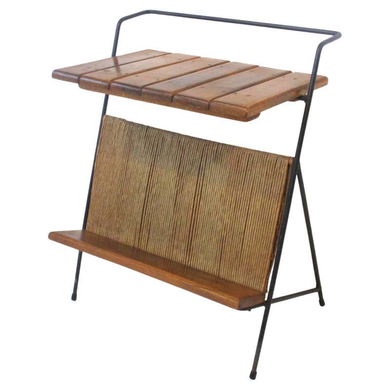 Teak Side Table with Magazine Rack For Sale at 1stDibs