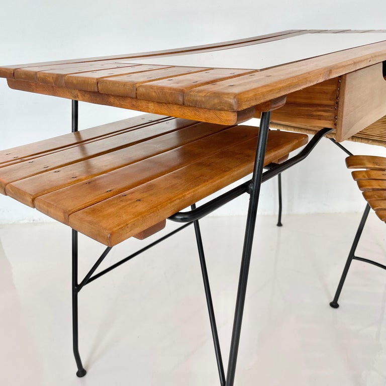 Arthur Umanoff Matching Sculptural Desk and Chair For Sale at 1stDibs