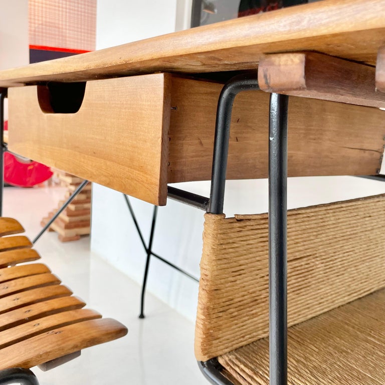 Arthur Umanoff Matching Sculptural Desk and Chair For Sale at 1stDibs