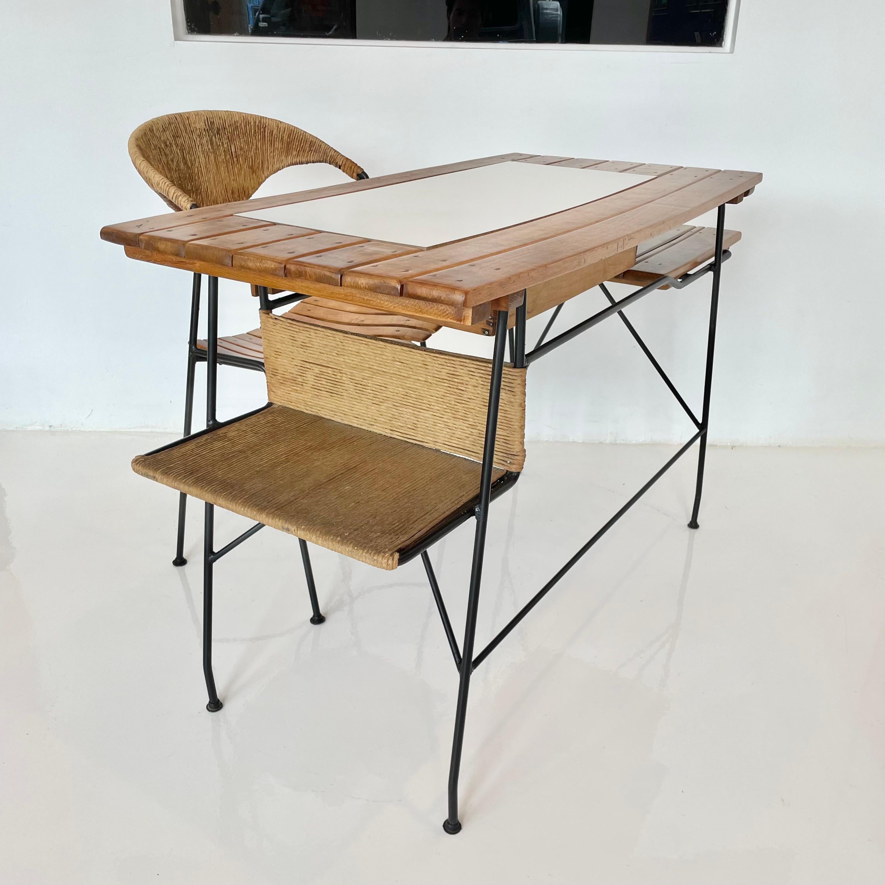 Arthur Umanoff Matching Sculptural Desk and Chair For Sale 1